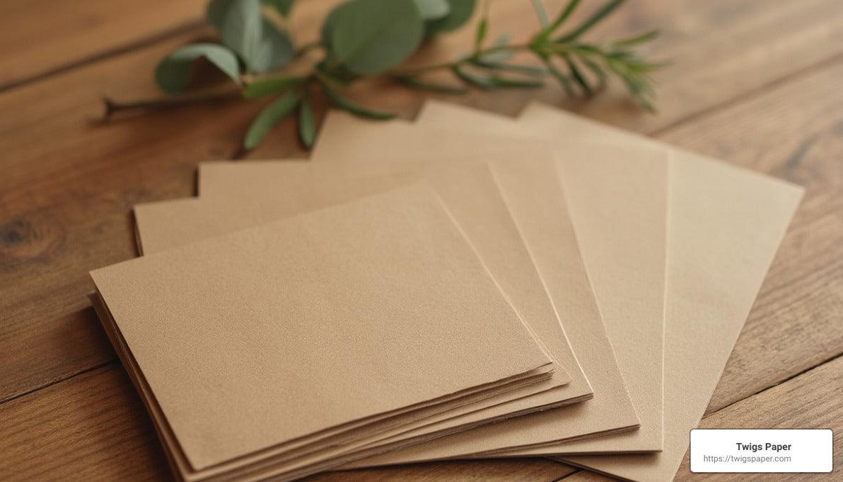 Blank Brown Cards: The Perfect Start to Your Message - Twigs Paper