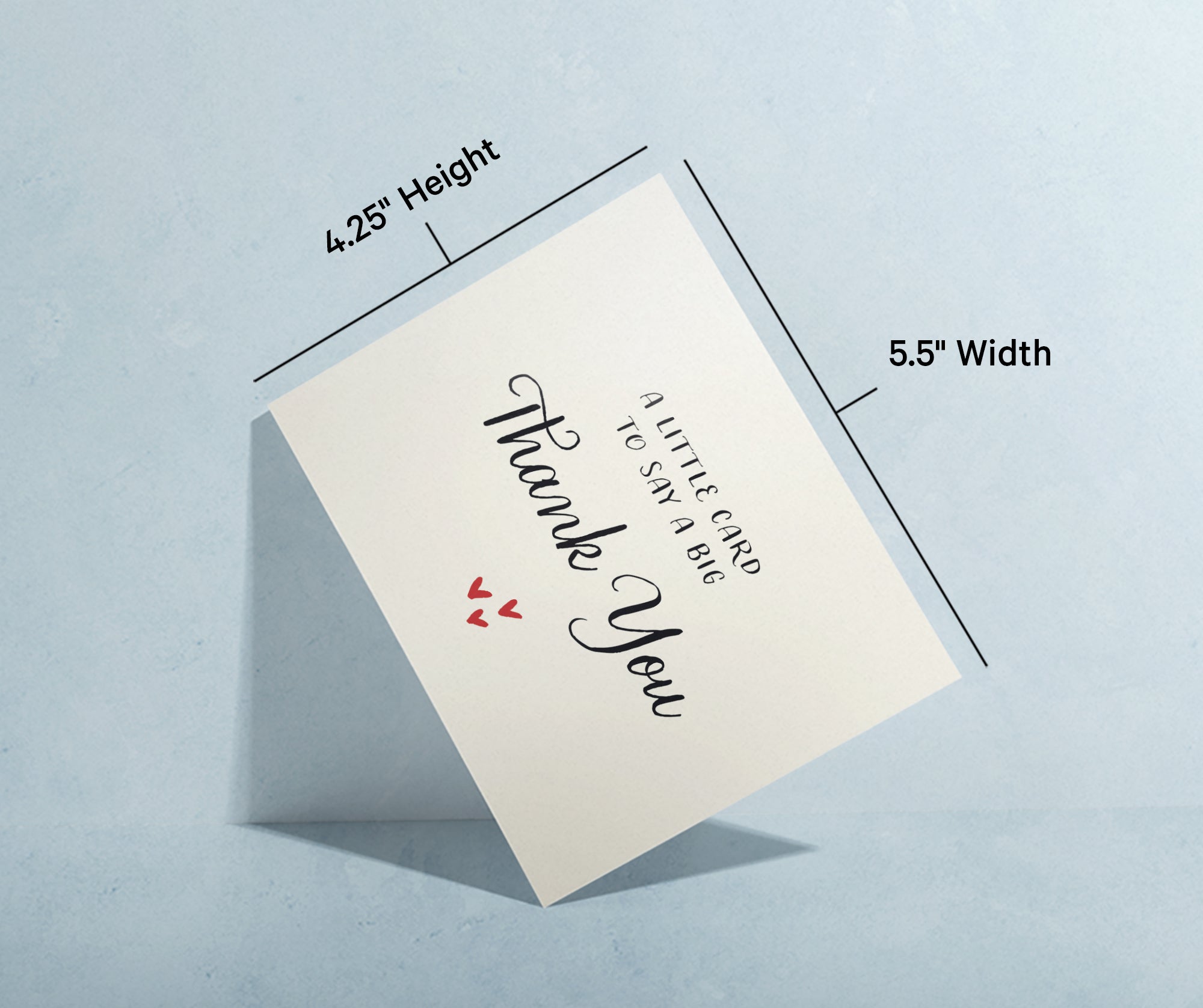 A Little Card to Say a Big Thank You Cards, set of 12 with envelopes, Twigs Paper - view 7