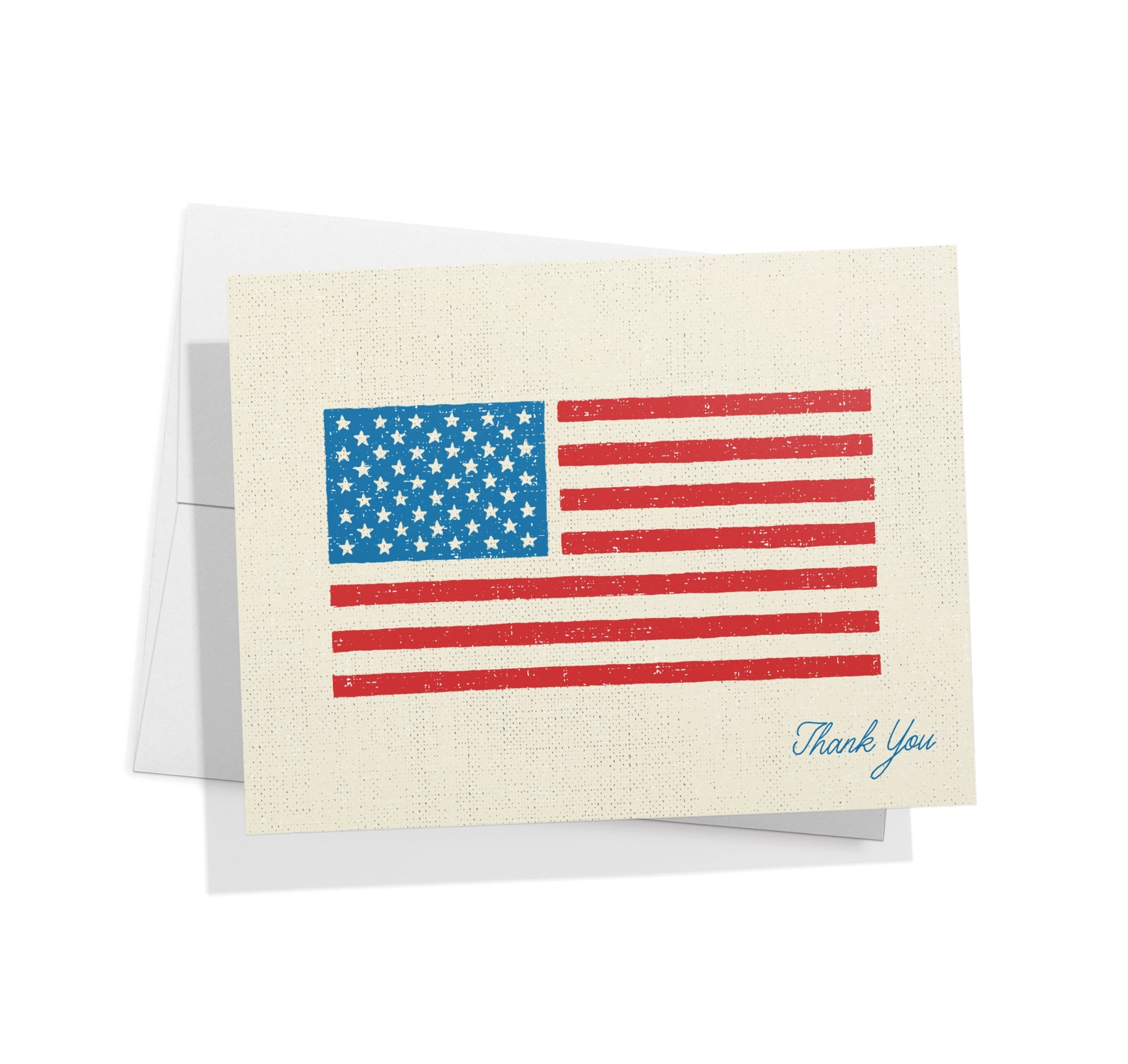 American Salute Patriotic Thank You Cards with Envelopes - Set of 12
