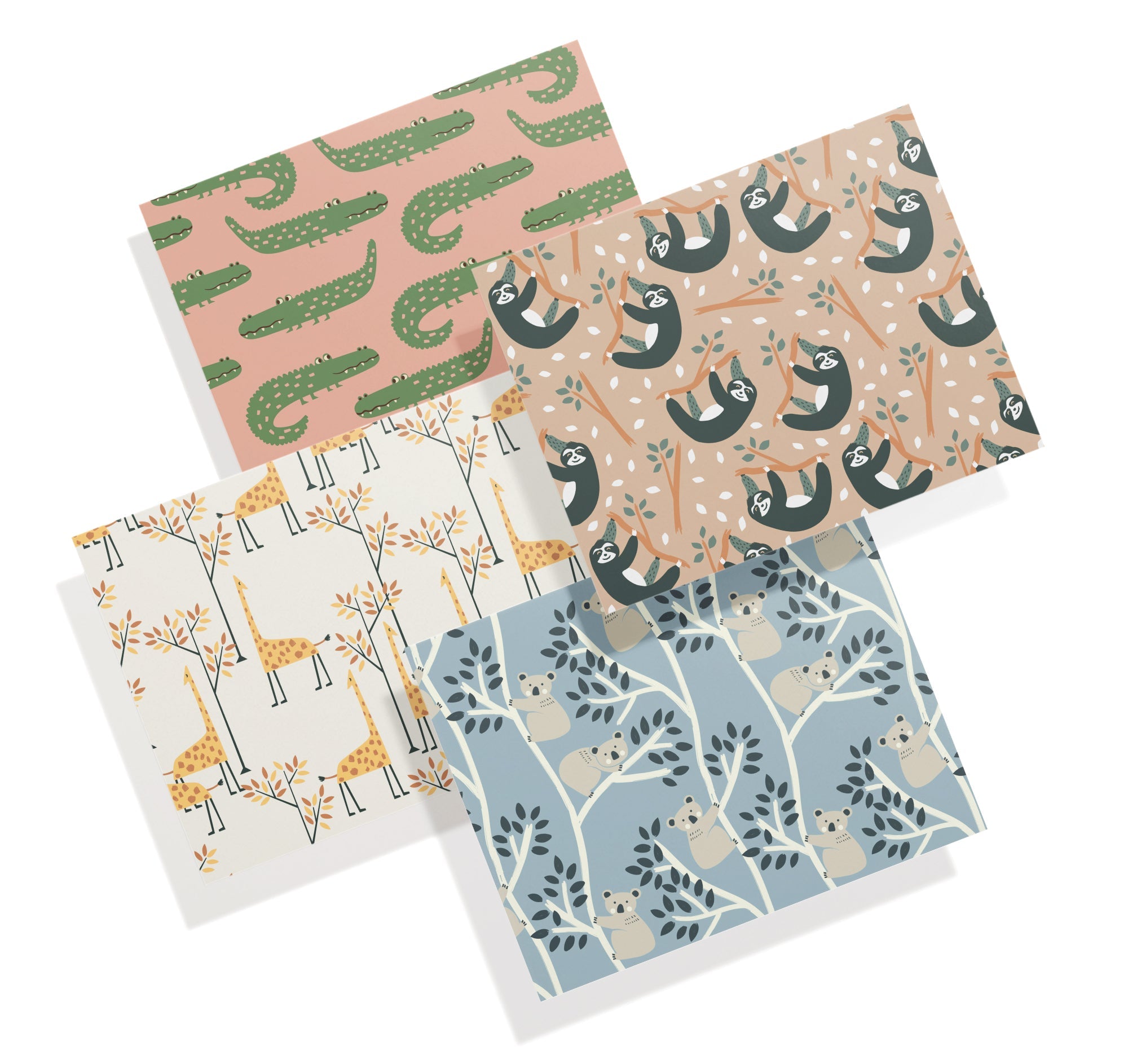 Animal Kingdom Kids Greeting Cards with Envelopes - Set of 12