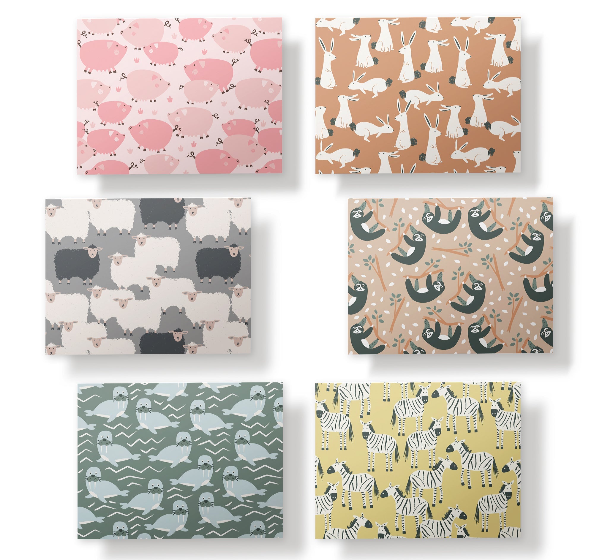 Animal Kingdom Kids Greeting Cards with Envelopes - Set of 12
