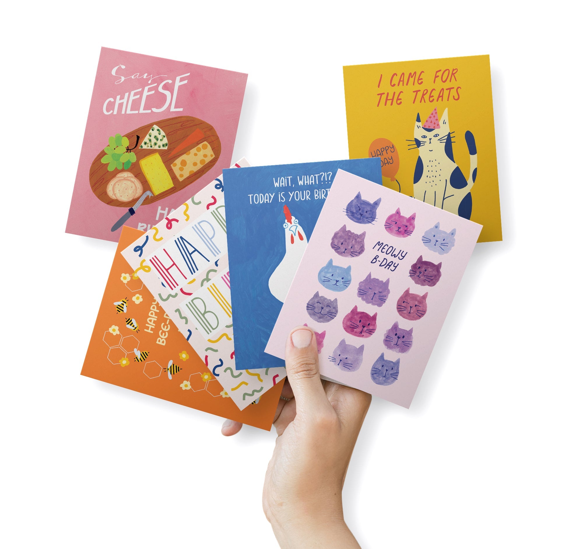 Artful Birthdays – Illustrated Birthday Card Set (12 Cards)