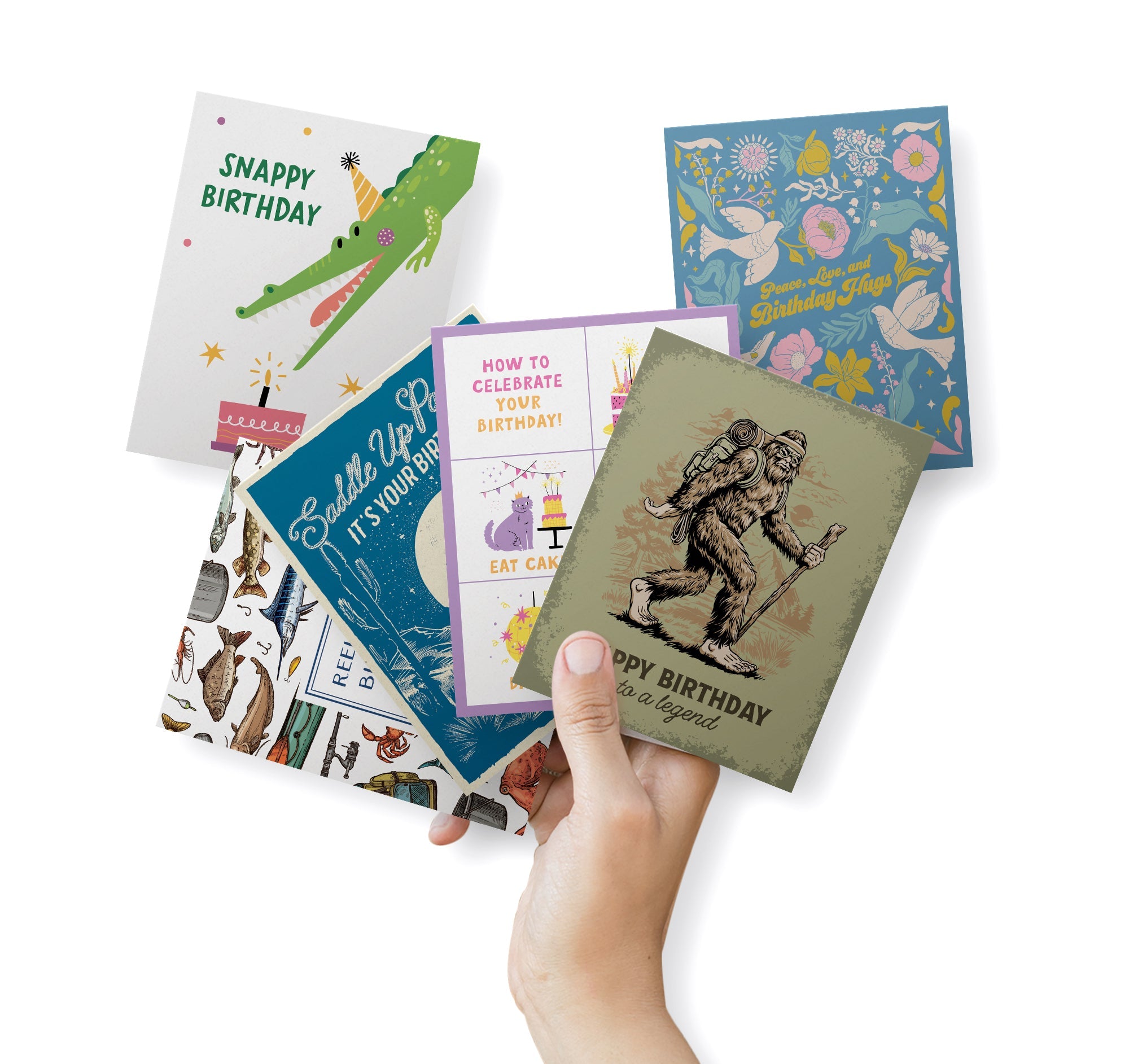 Birthday Bash Funny Birthday Cards with Envelopes - Set of 12