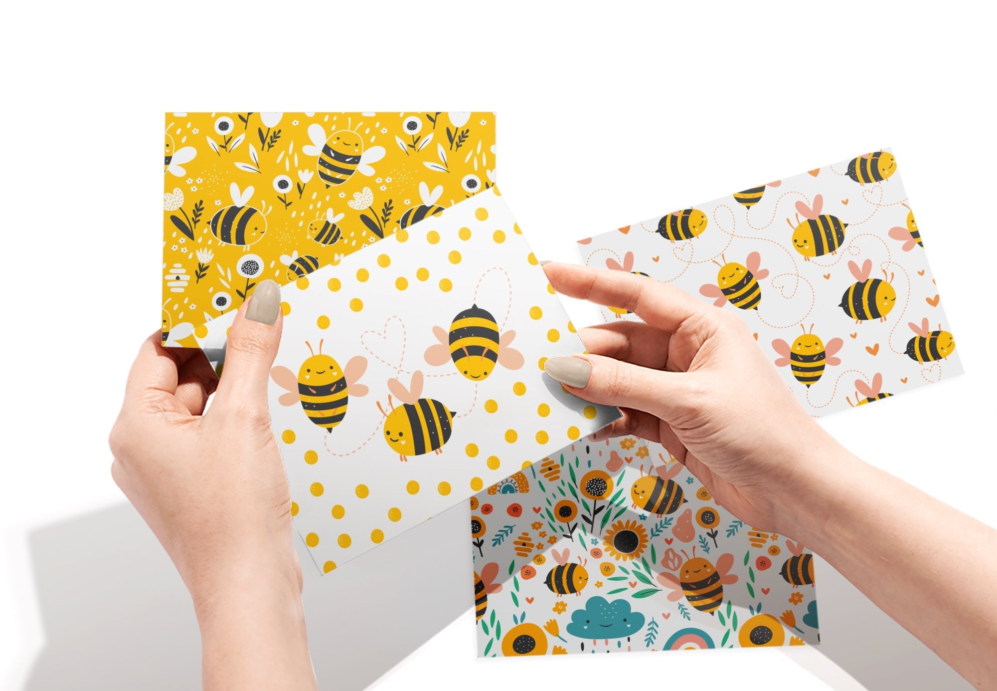 Bumble of Joy Bee Greeting Cards with Envelopes - Set of 12