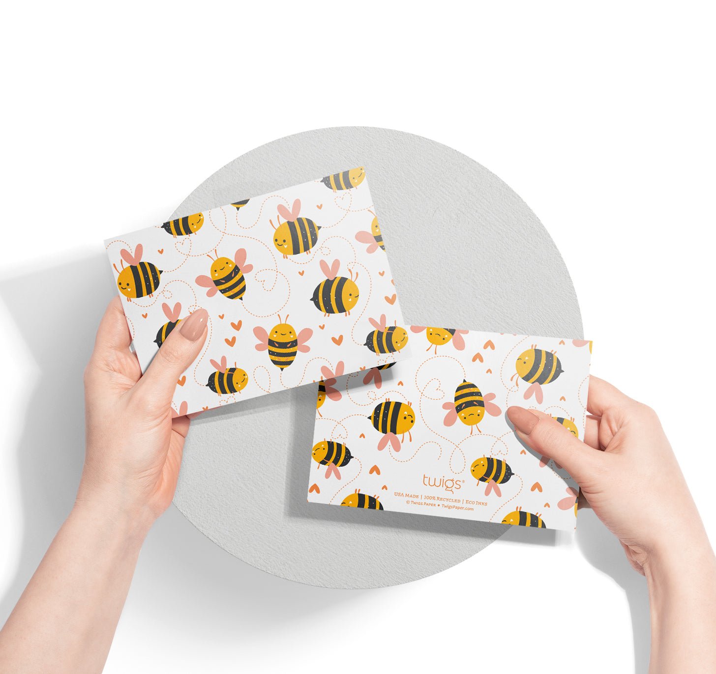 Bumble of Joy Bee Greeting Cards with Envelopes - Set of 12