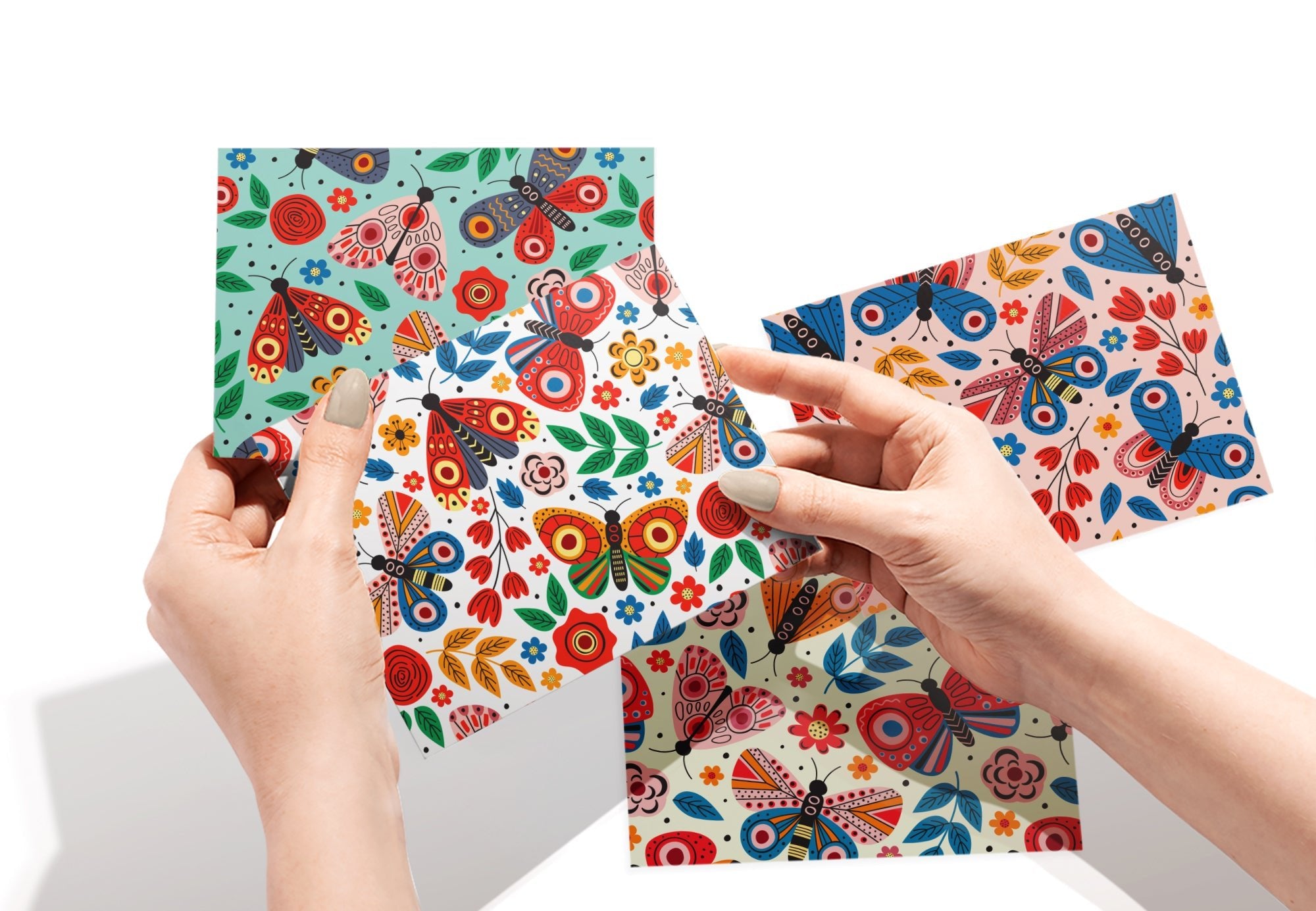 Butterfly Garden Thank You Cards with Envelopes - Set of 12
