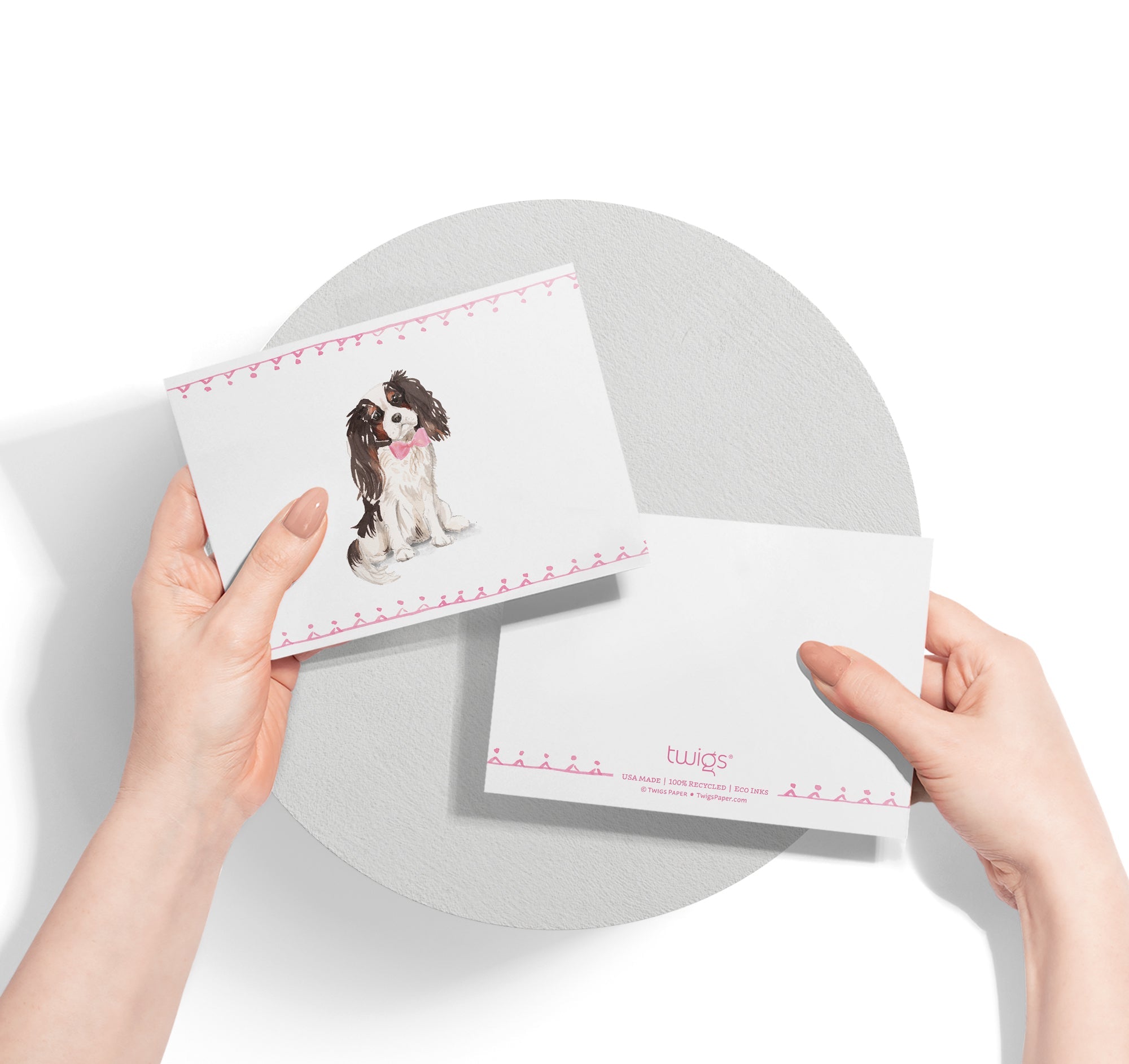 Cavalier King Charles Spaniel Greeting Cards with Envelopes - Set of 12
