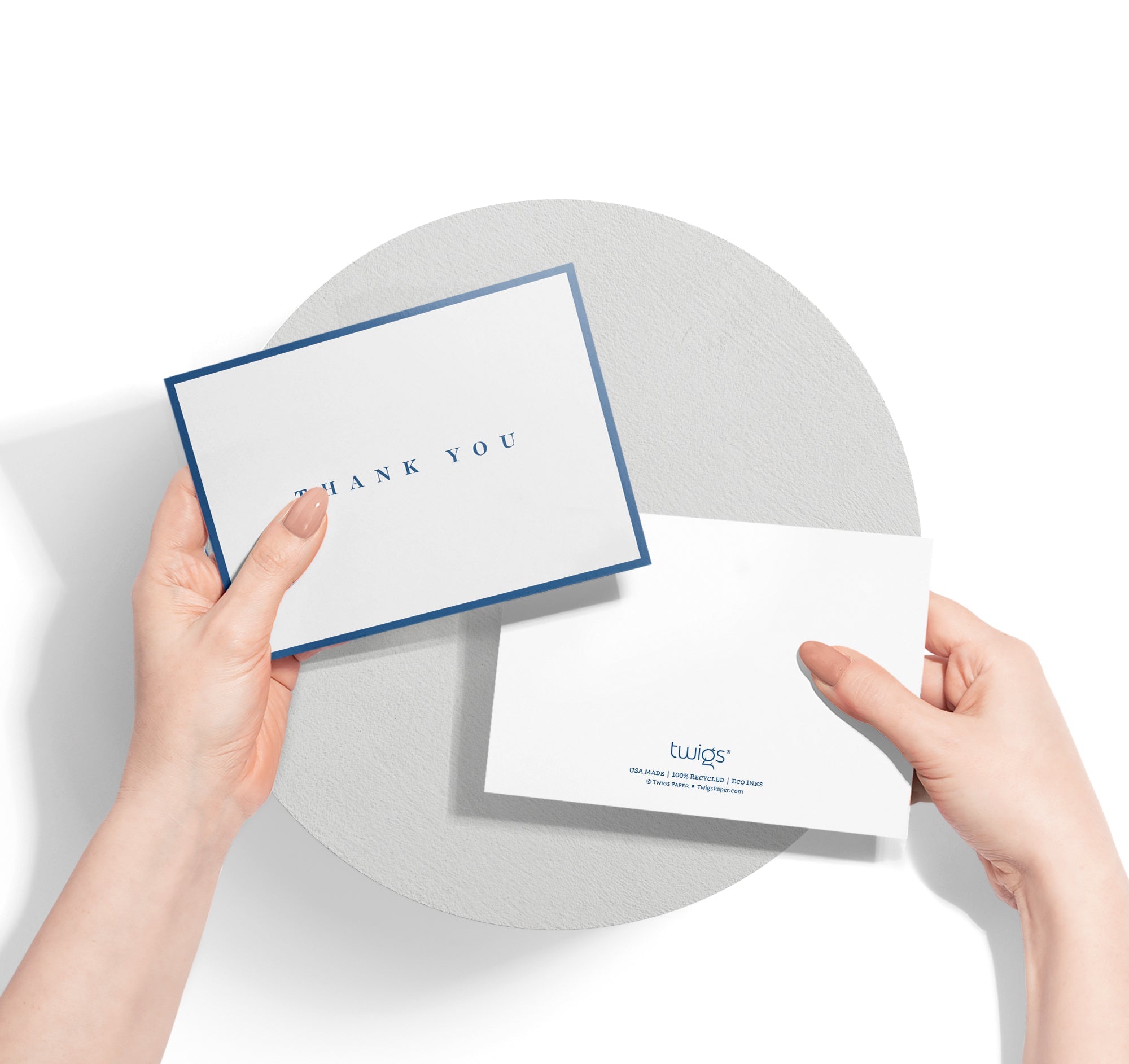 Classic Thank You Greeting Cards with Envelopes - Set of 12