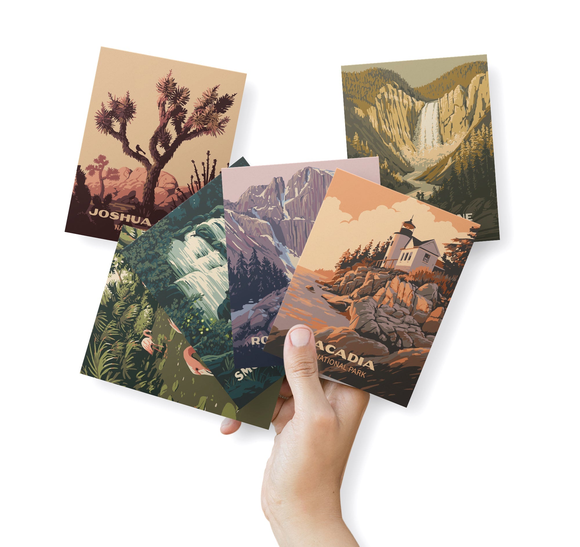 Explore America Vintage National Park Cards with Envelopes - Set of 12