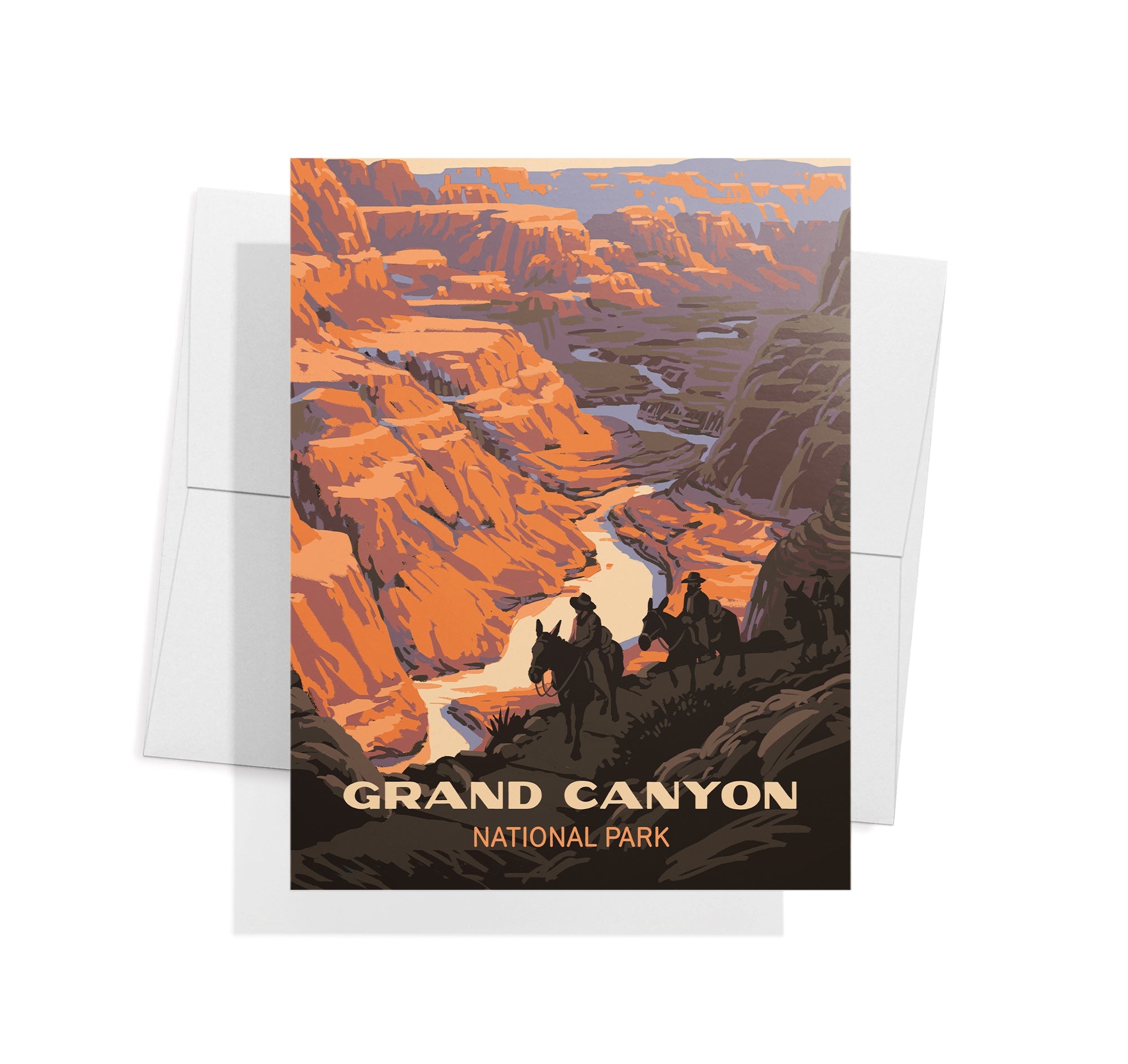 Explore America Vintage National Park Cards with Envelopes - Set of 12