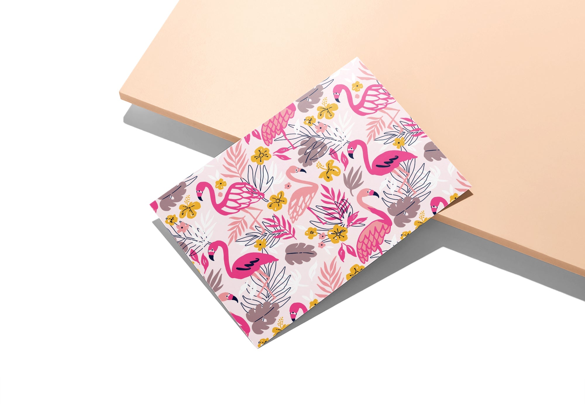 Flamingo Flair Tropical Greeting Cards with Envelopes - Set of 12