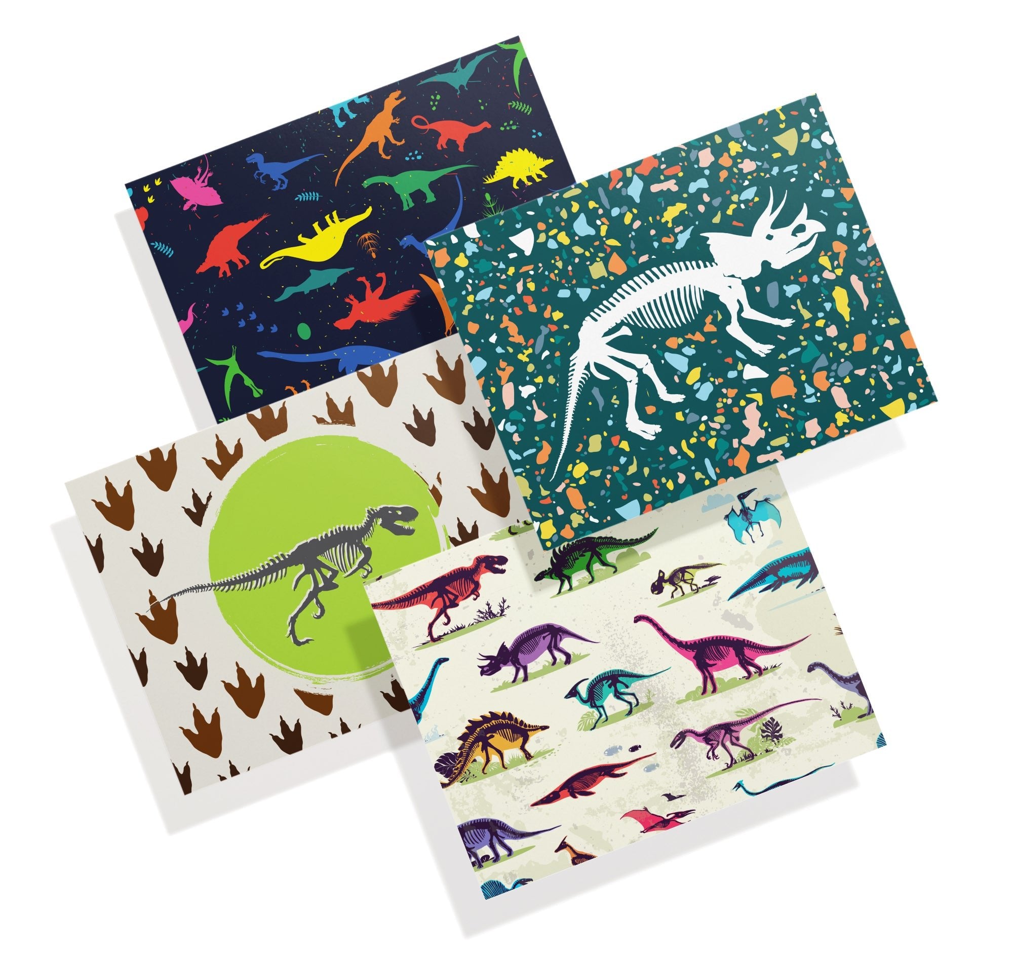 Jurassic Joy Dinosaur Greeting Cards for Kids with Envelopes - Set of 12