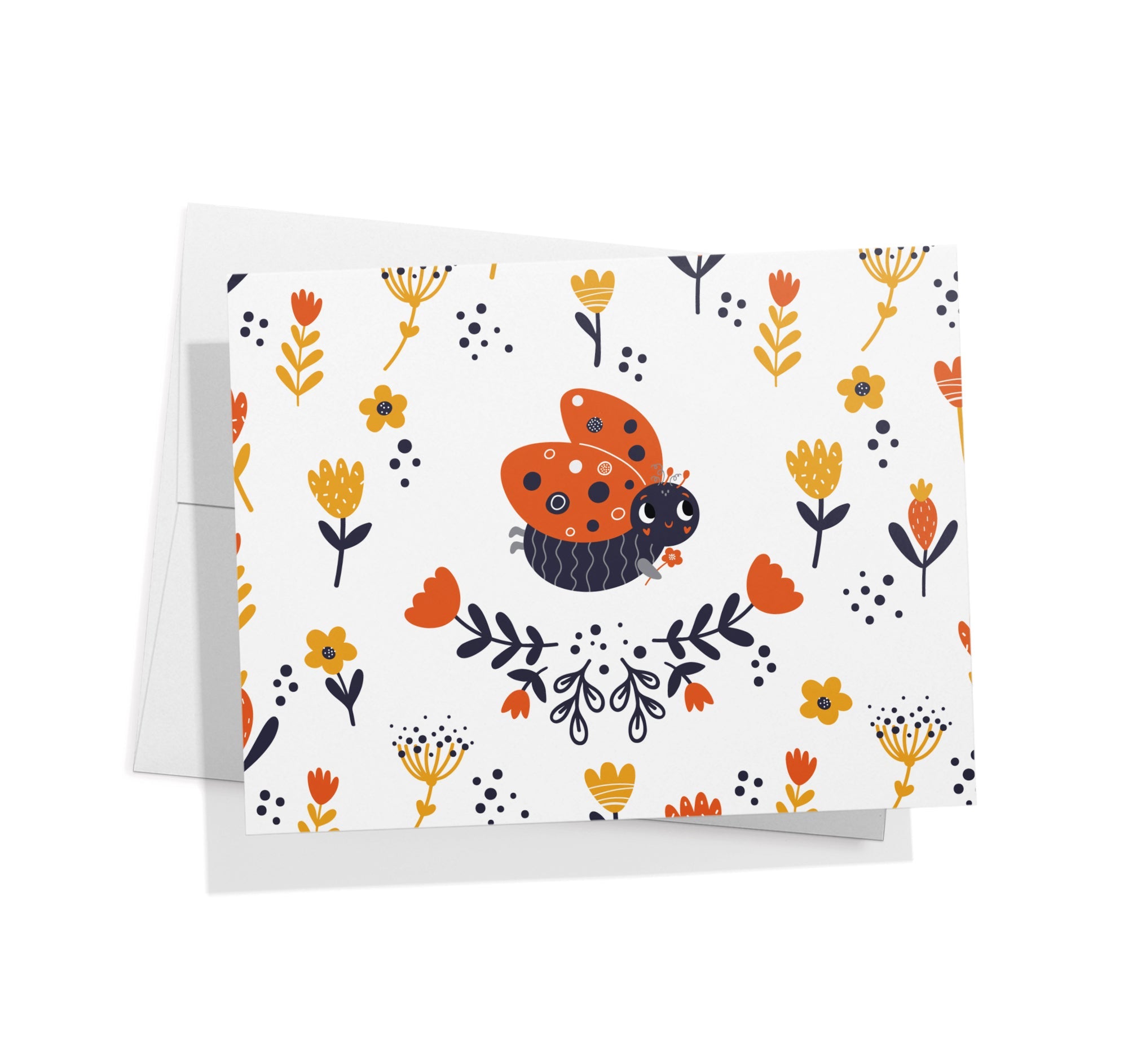 Little Ladybugs Greeting Cards with Envelopes - Set of 12