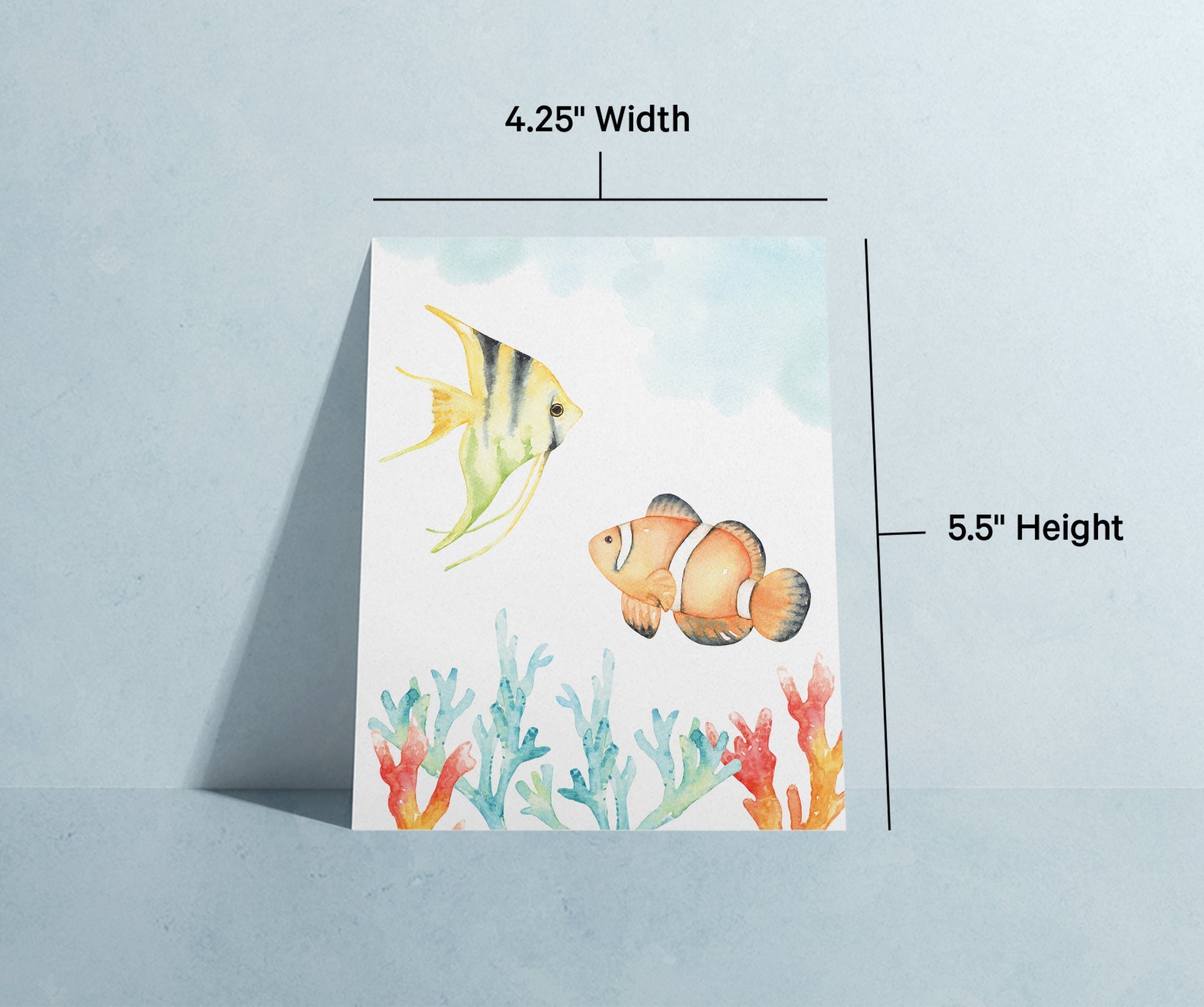 Marine Wonders Ocean Animal Greeting Cards with Envelopes - Set of 12