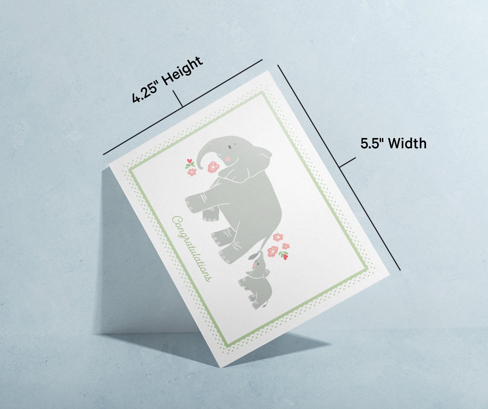 Mother & Baby Animal Congratulations Cards with Envelopes - Set of 12