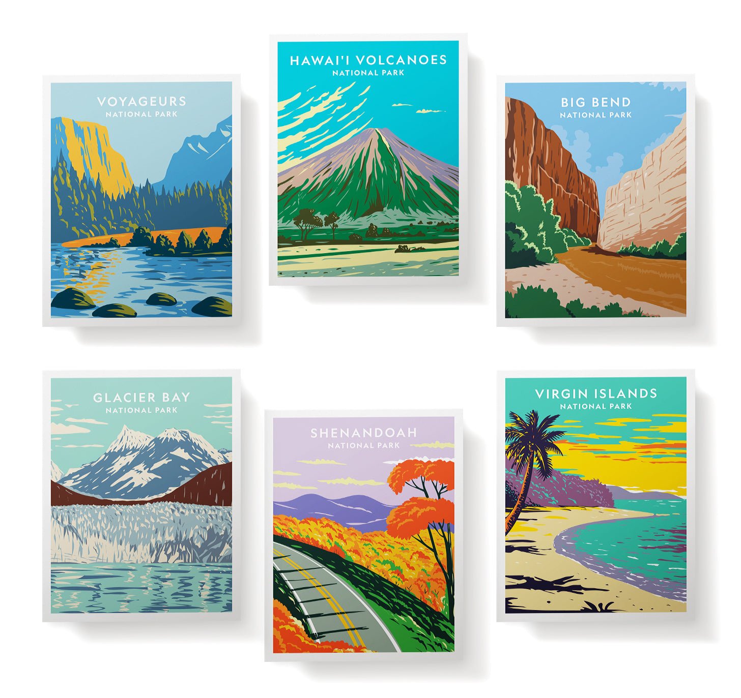 Natural Wonders National Park Cards with Envelopes - Set of 12