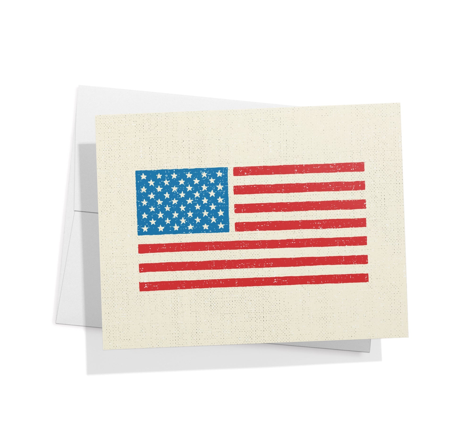 Old Glory American Flag Note Cards with Envelopes - Set of 12