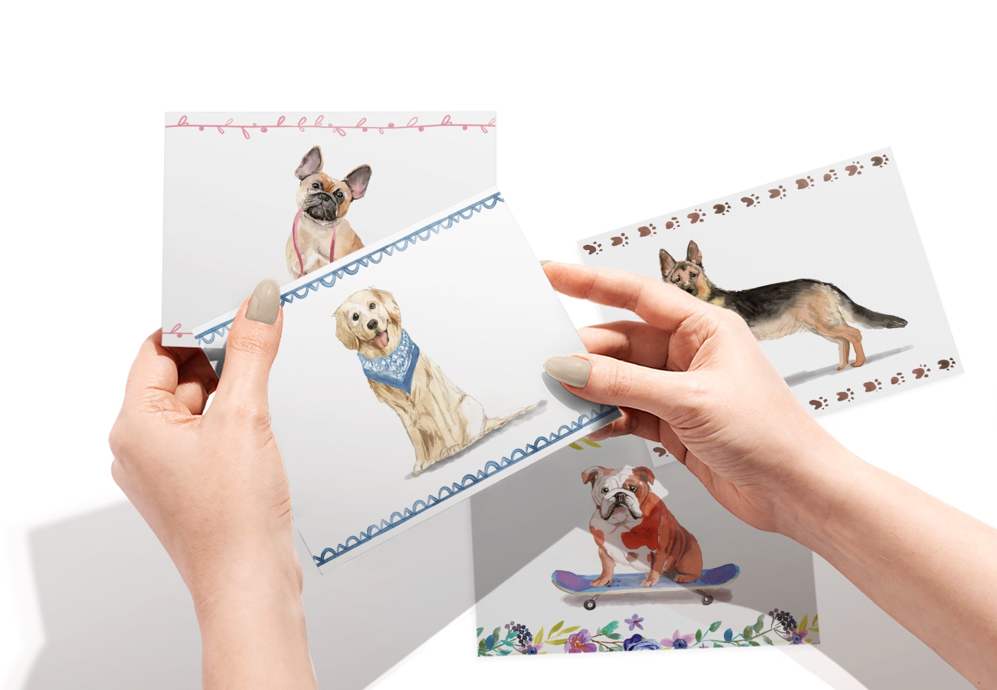 Paw-fect Thanks Dog Thank You Cards with Envelopes - Set of 12