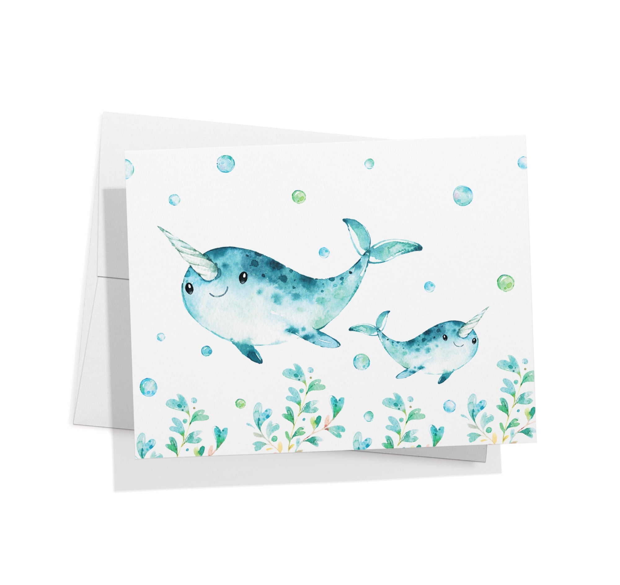 Sea Life Wonders Ocean Baby Shower Cards with Envelopes - Set of 12