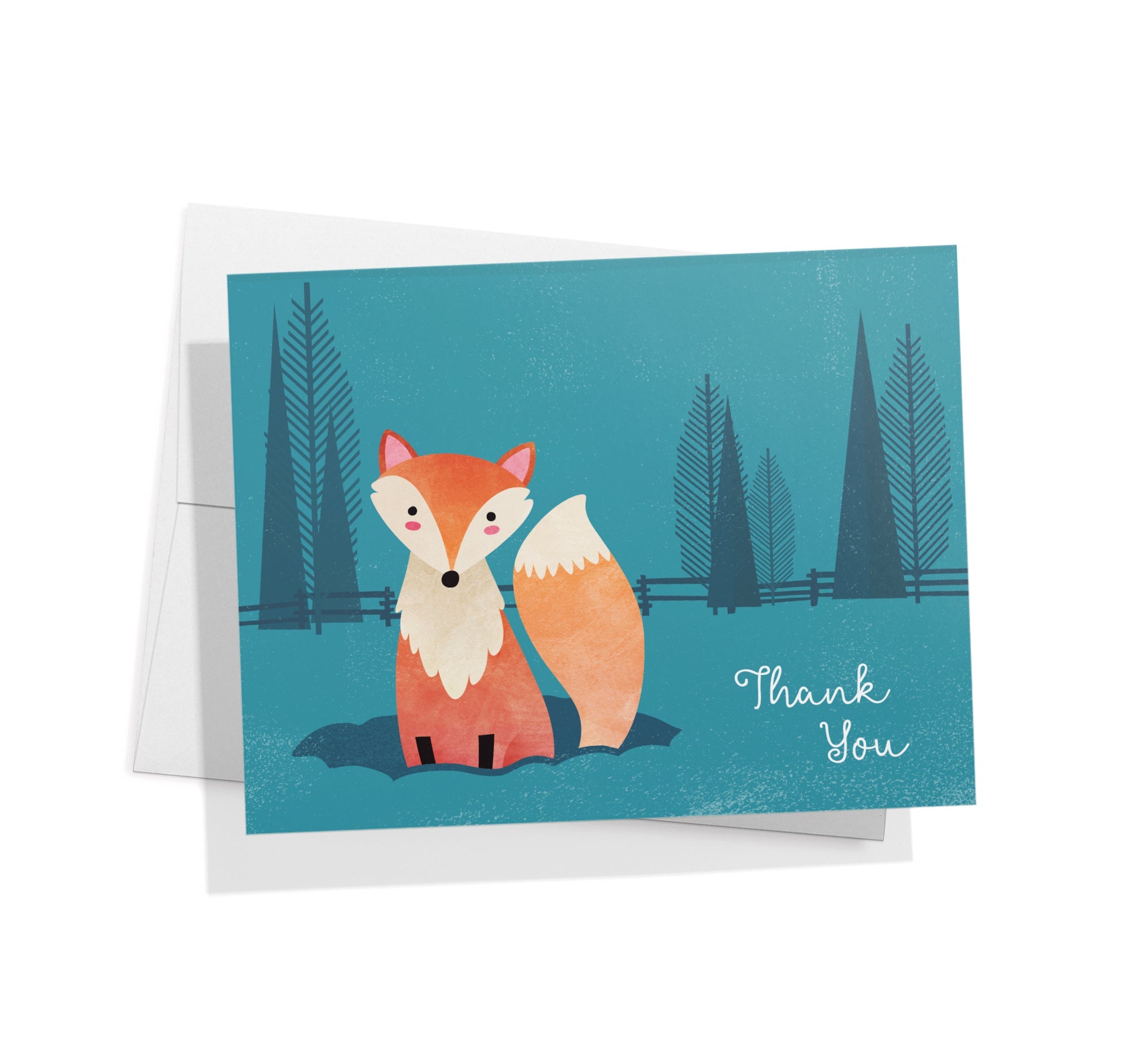 Woodland Critters Animal Greeting Cards with Envelopes - Set of 12