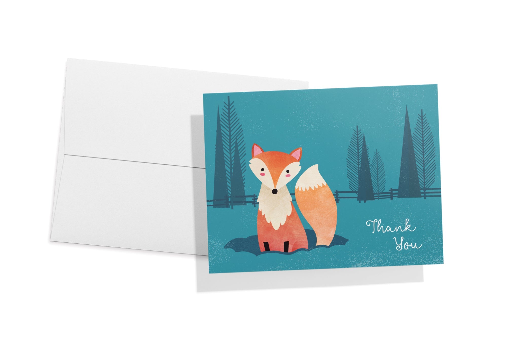 Woodland Critters Animal Greeting Cards with Envelopes - Set of 12