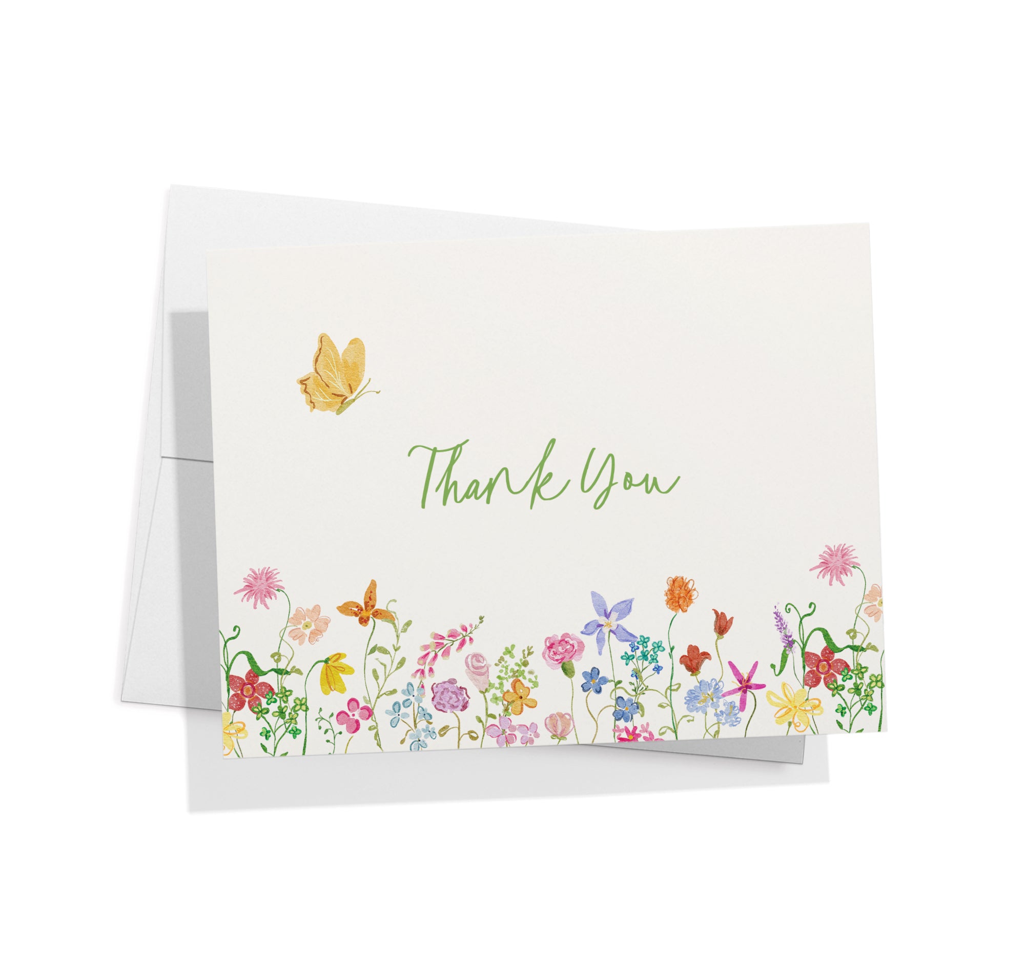 Quirky Floral Thank You Greeting Card Set
