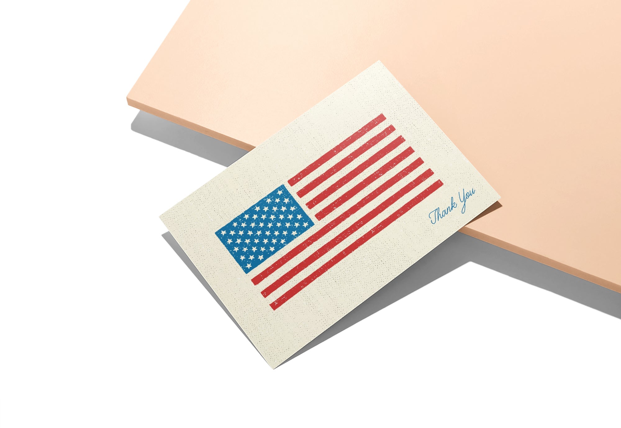 American Salute Patriotic Thank You Cards with Envelopes - Set of 12