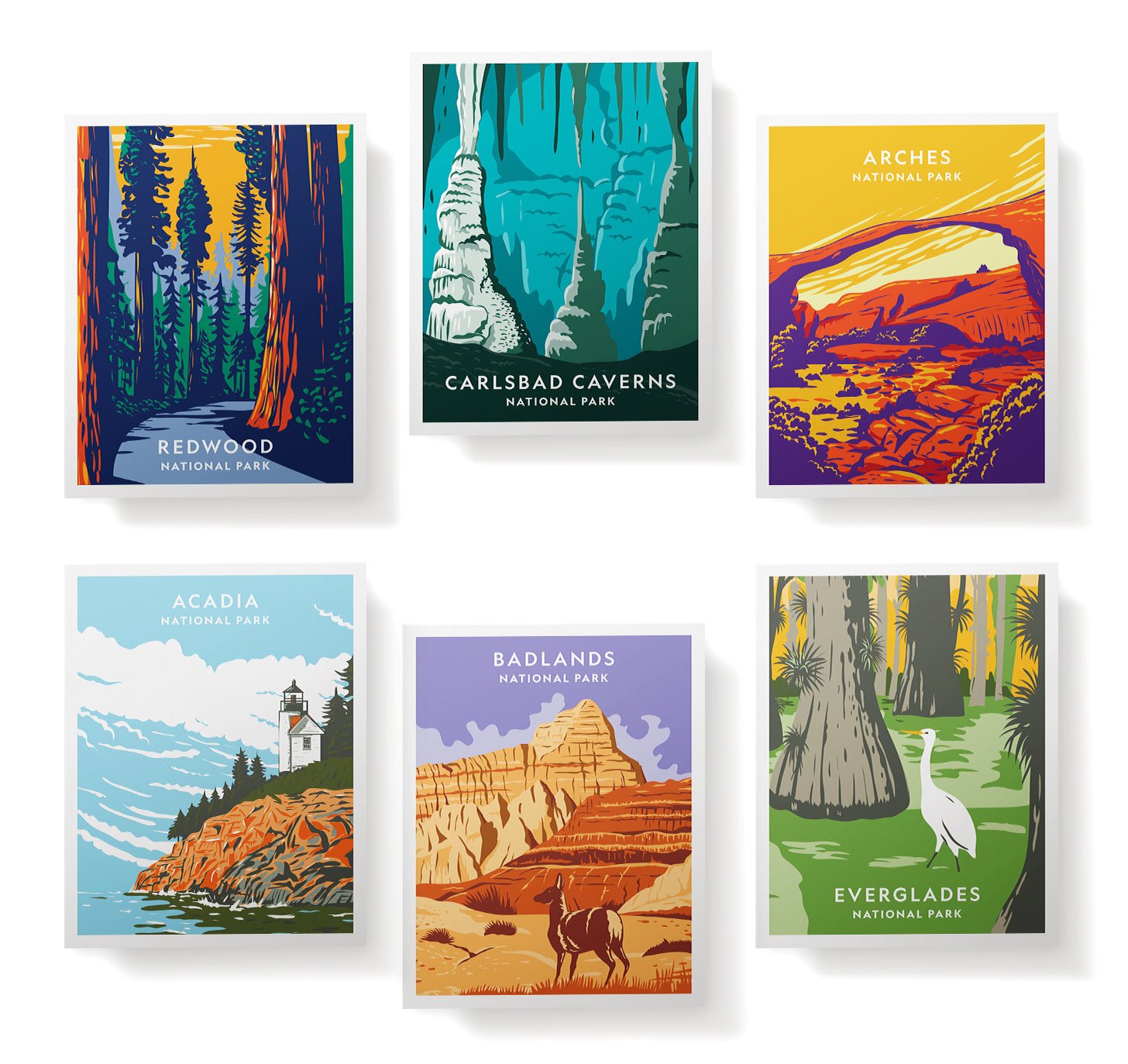 American Wilderness National Park Cards with Envelopes - Set of 12
