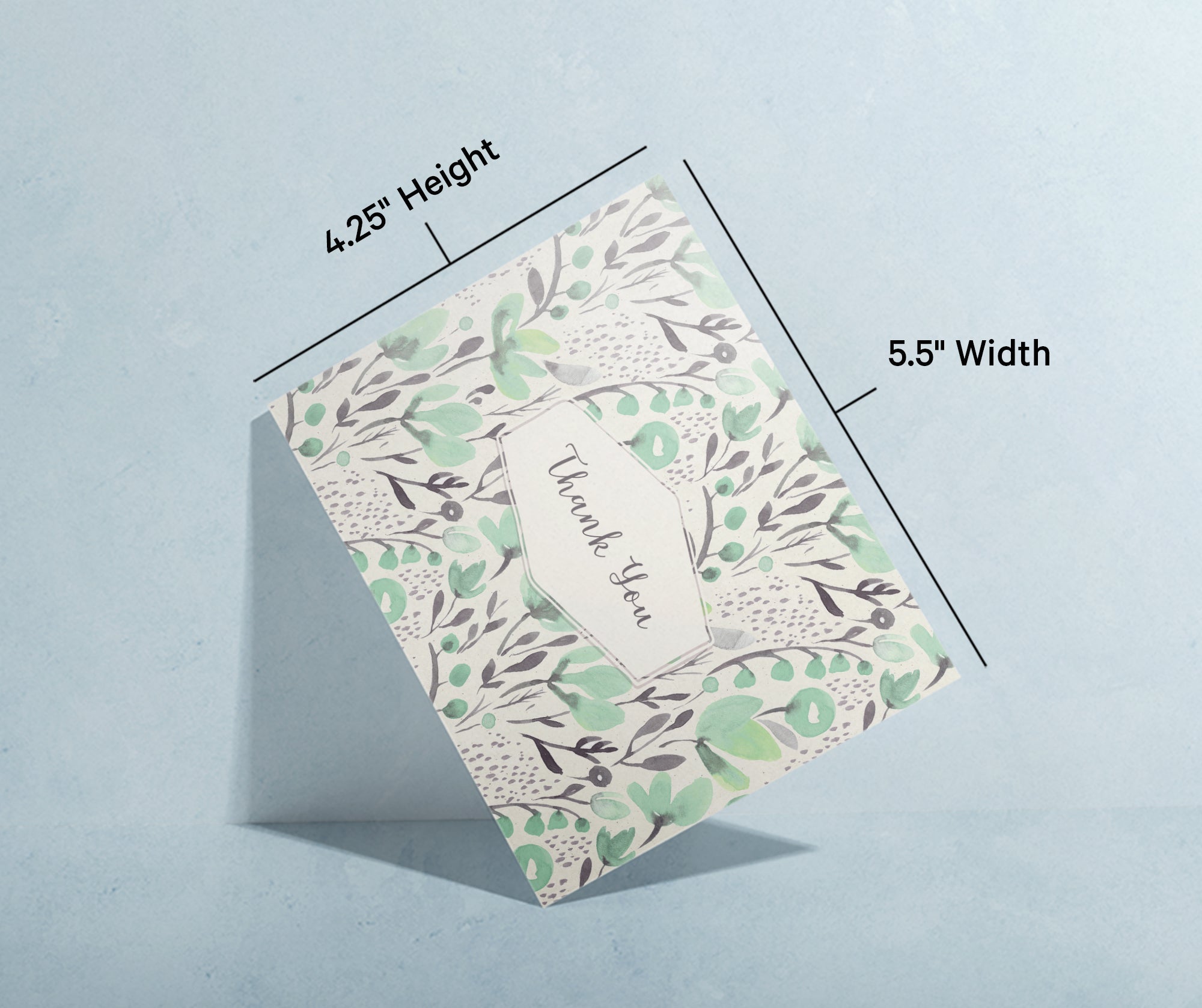 Blossom Bliss Watercolor Flower Thank You Cards with Envelopes - Set of 12