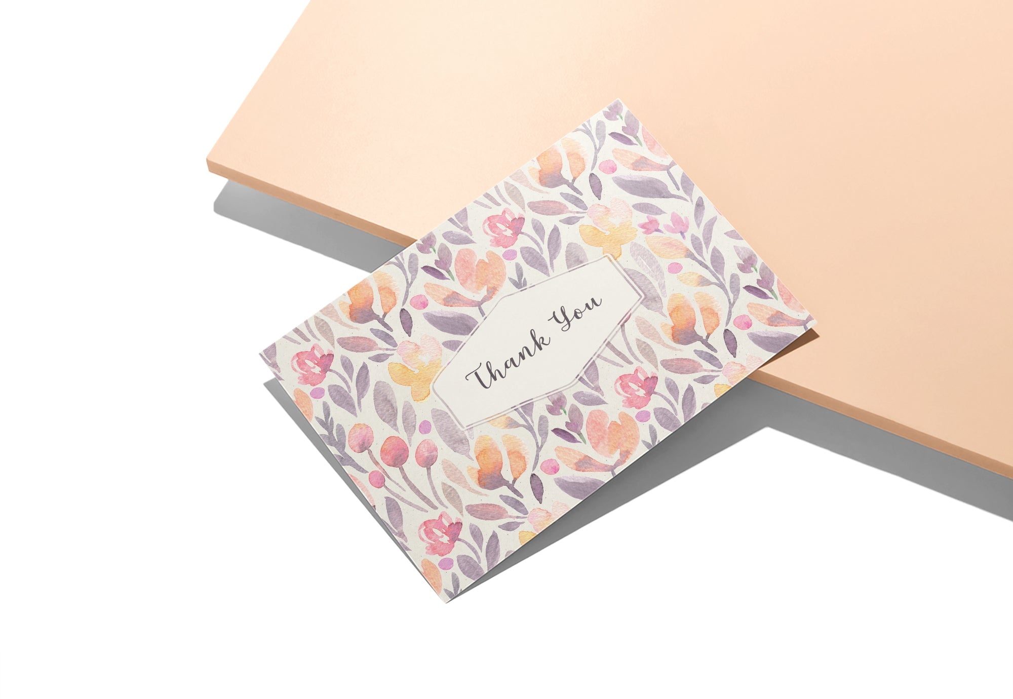 Blossom Bliss Watercolor Flower Thank You Cards with Envelopes - Set of 12