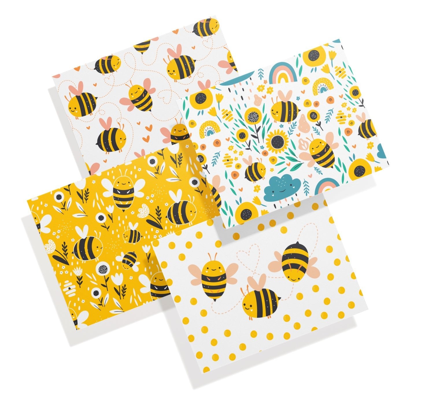 Bumble of Joy Bee Greeting Cards with Envelopes - Set of 12