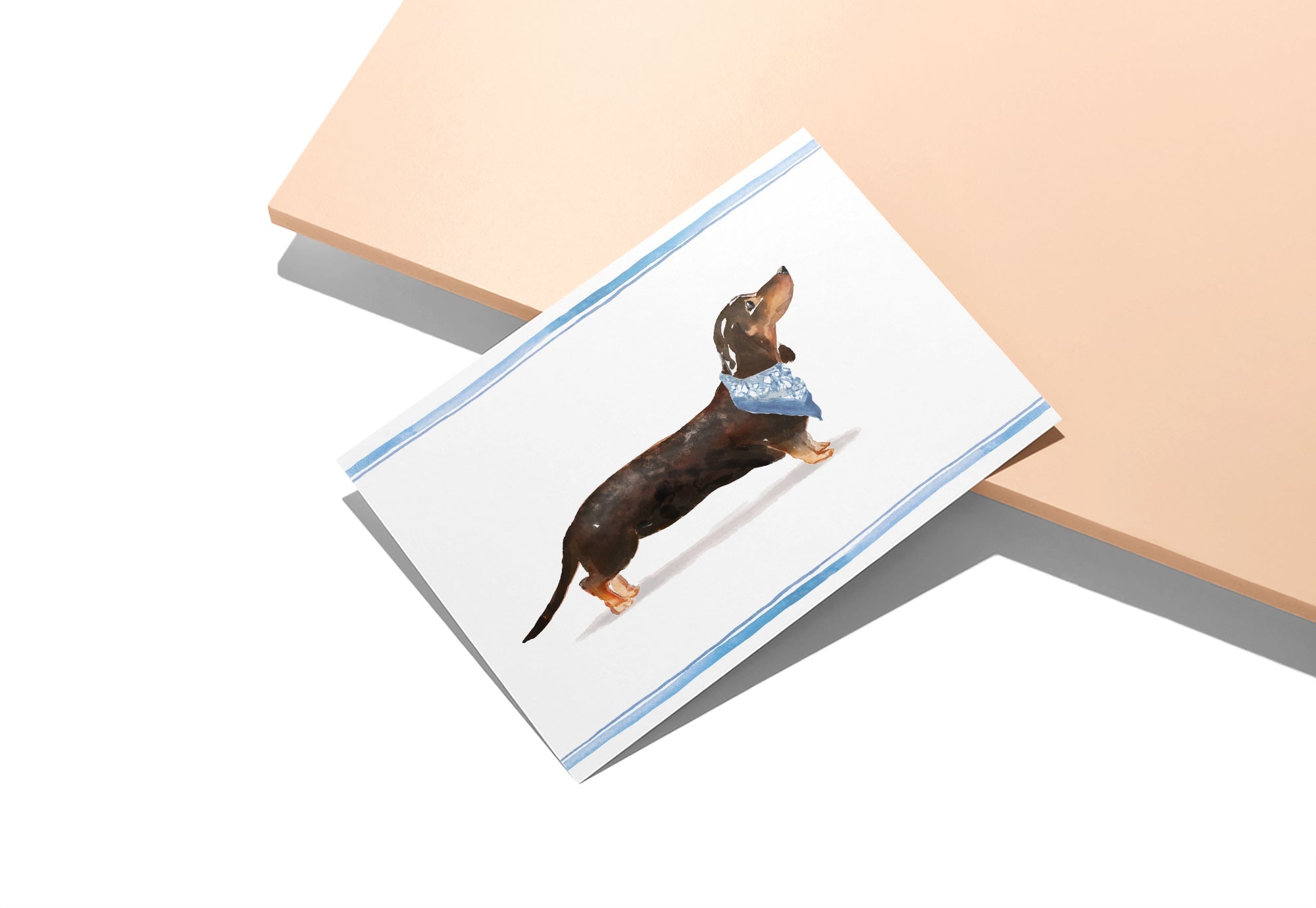 Dachshund Watercolor Dog Greeting Cards with Envelopes - Set of 12