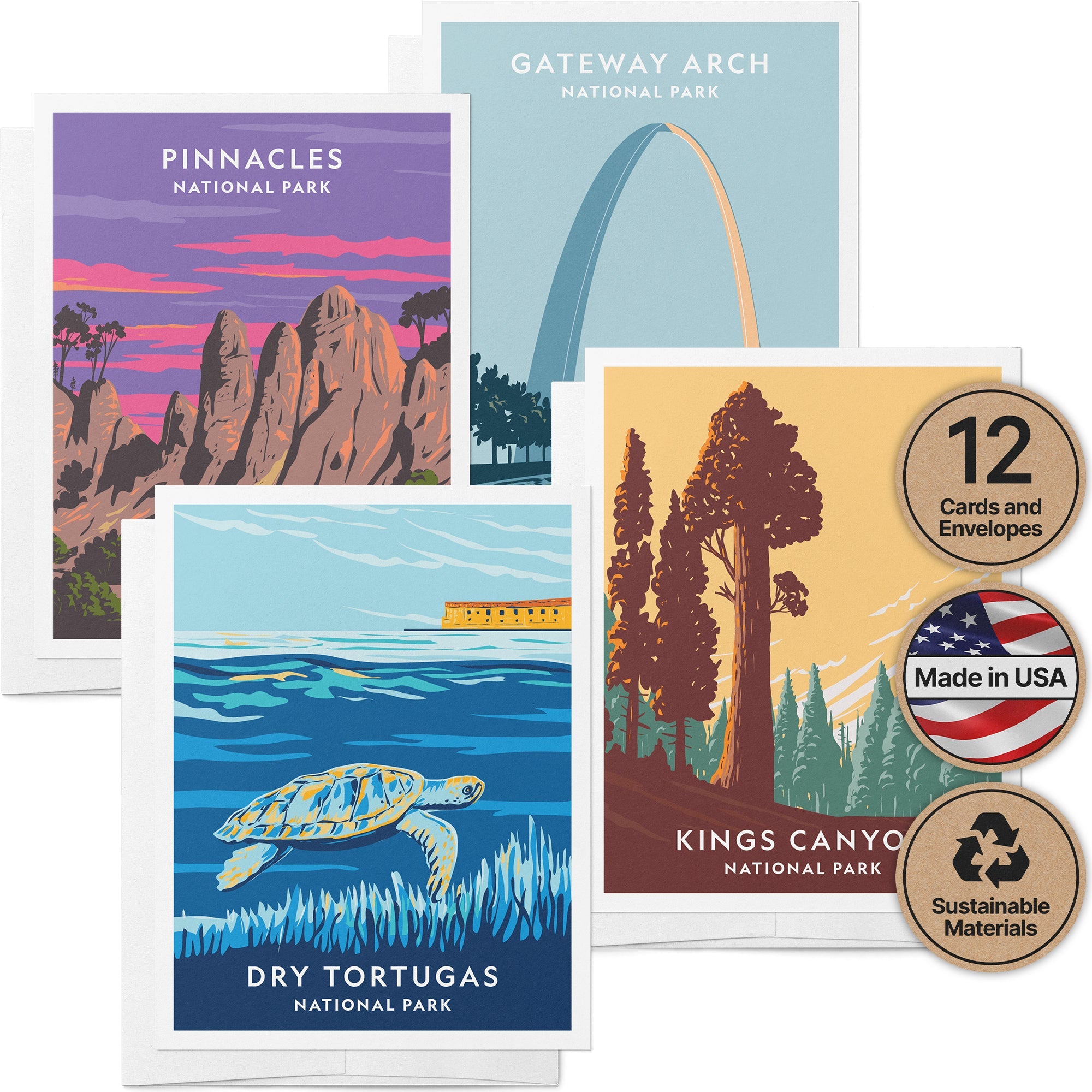 Gateway to Discovery National Park Cards with Envelopes - Set of 12