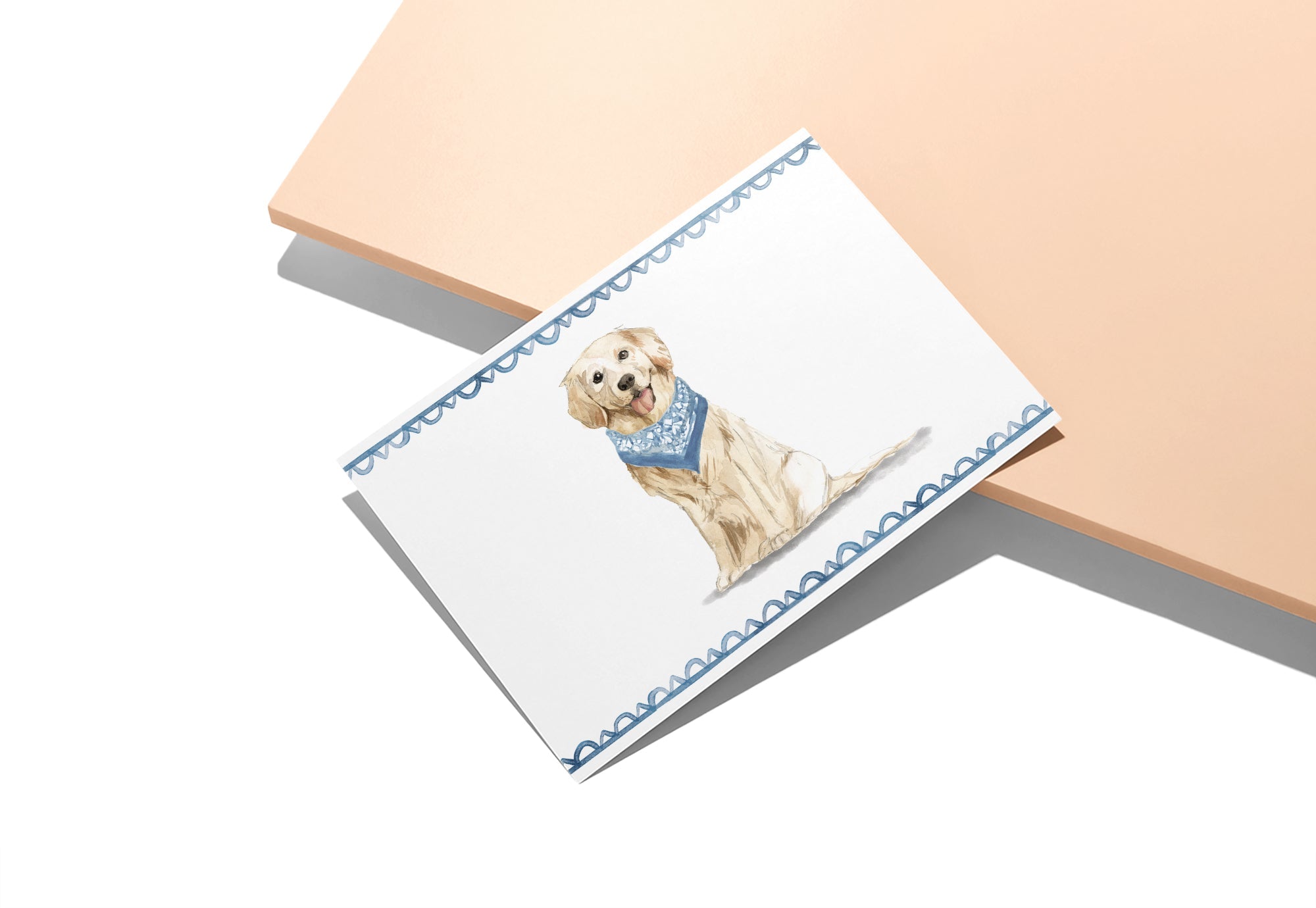 Golden Retriever Watercolor Dog Greeting Cards with Envelopes - Set of 12