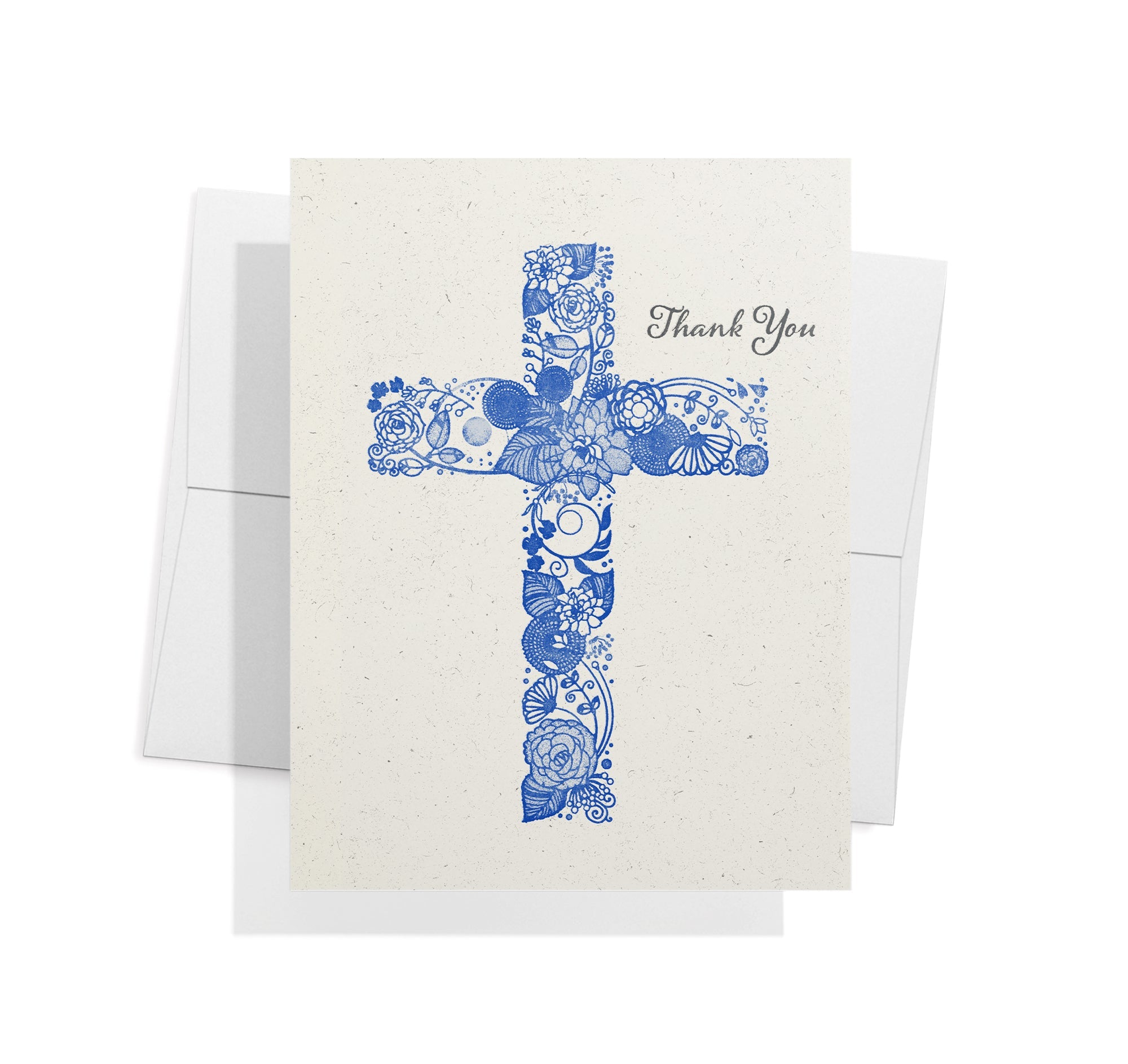 Gratitude in Faith Christian Cross Thank You Cards with Envelopes - Set of 12