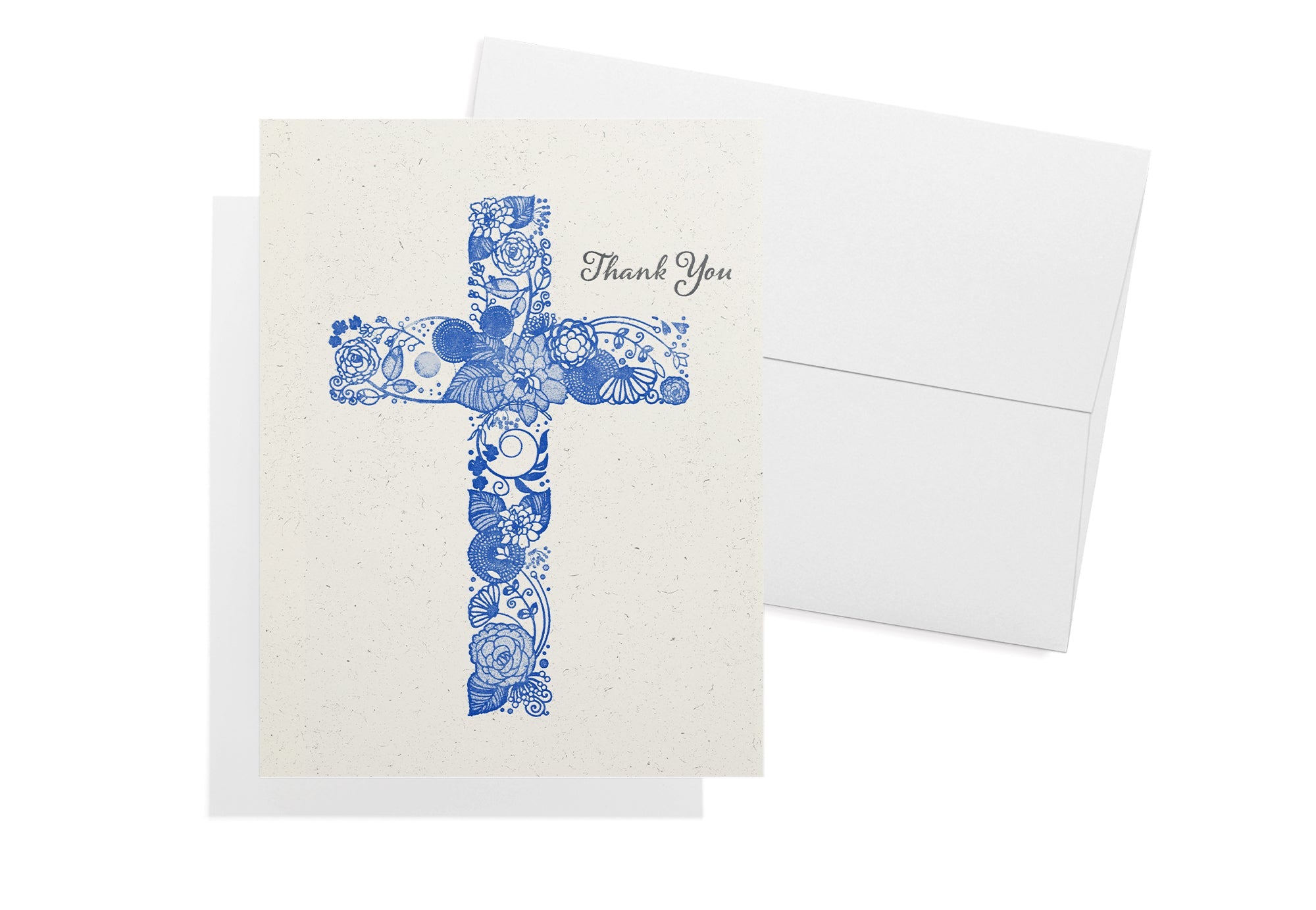 Gratitude in Faith Christian Cross Thank You Cards with Envelopes - Set of 12