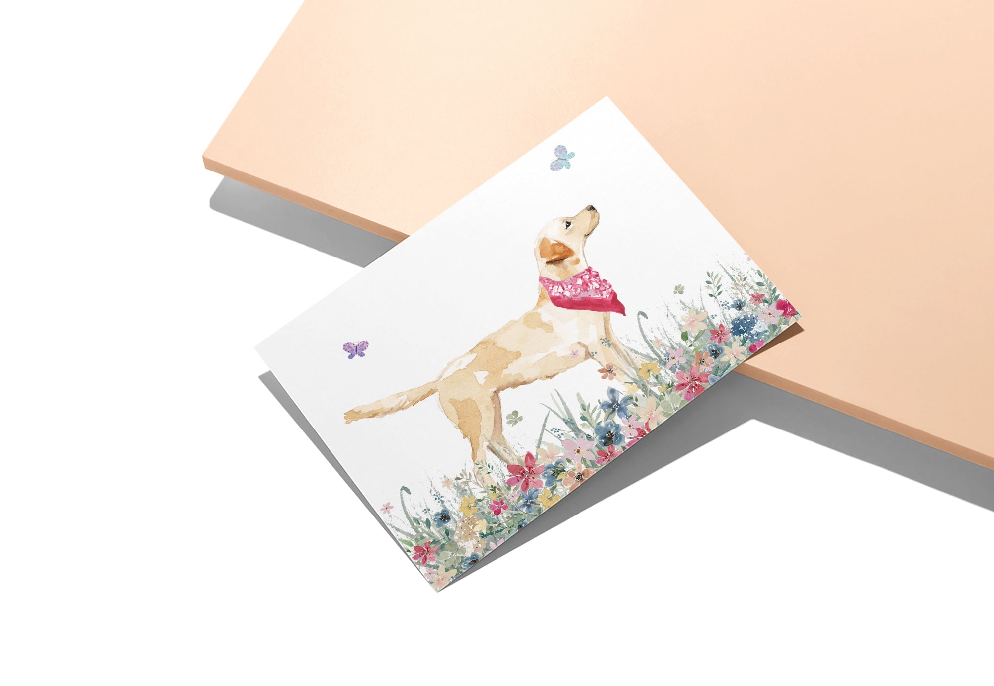 Labrador Retriever Watercolor Dog Greeting Cards with Envelopes - Set of 12