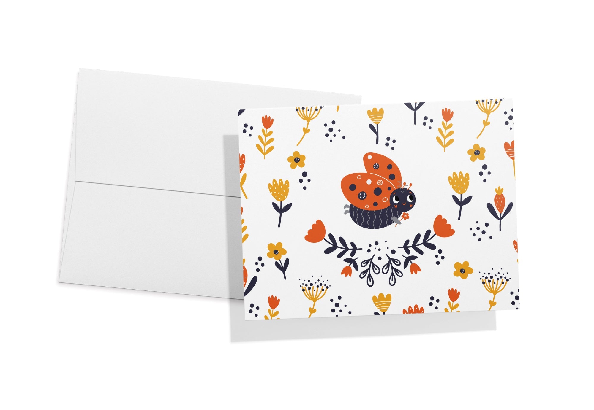 Little Ladybugs Greeting Cards with Envelopes - Set of 12