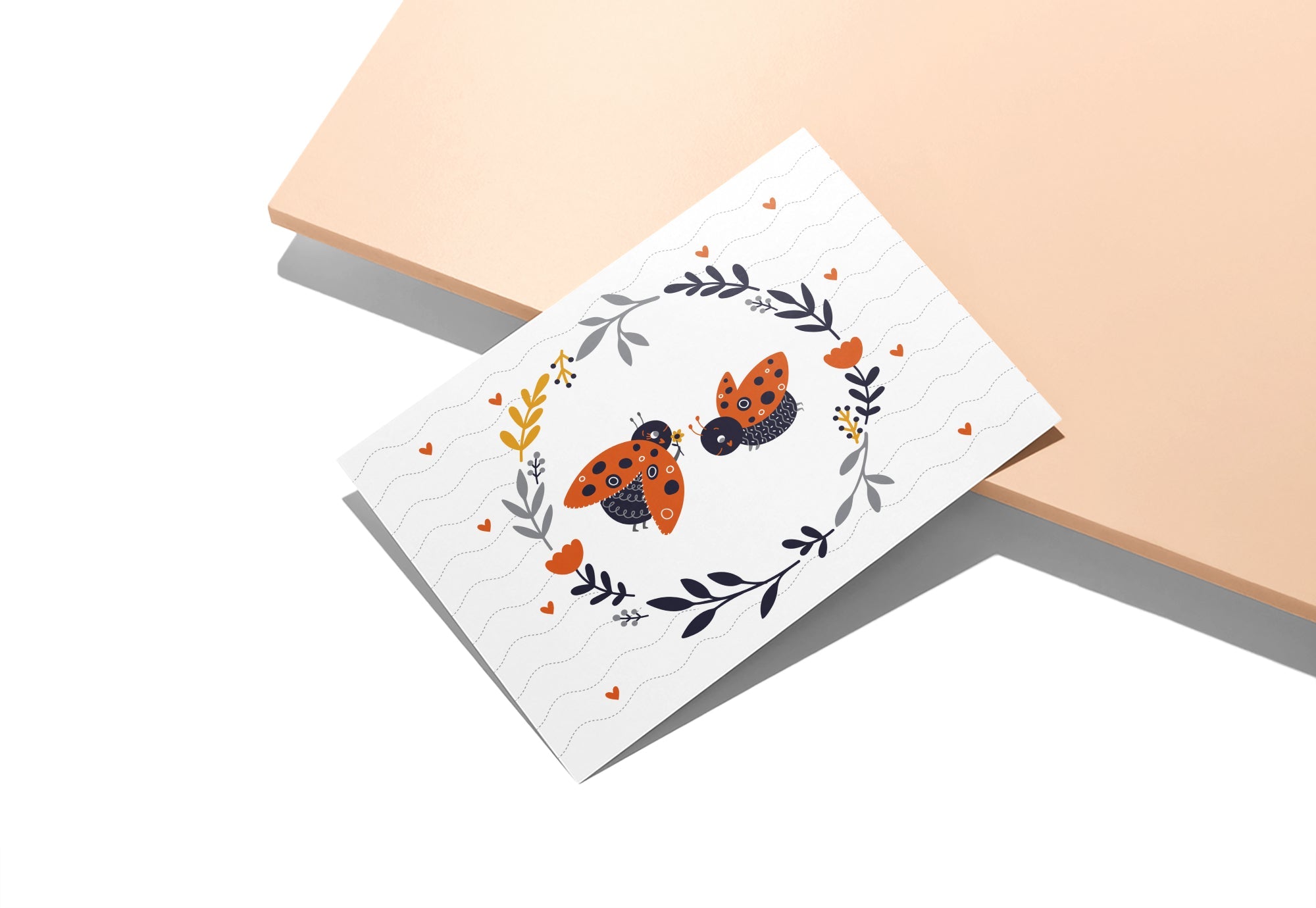 Little Ladybugs Greeting Cards with Envelopes - Set of 12