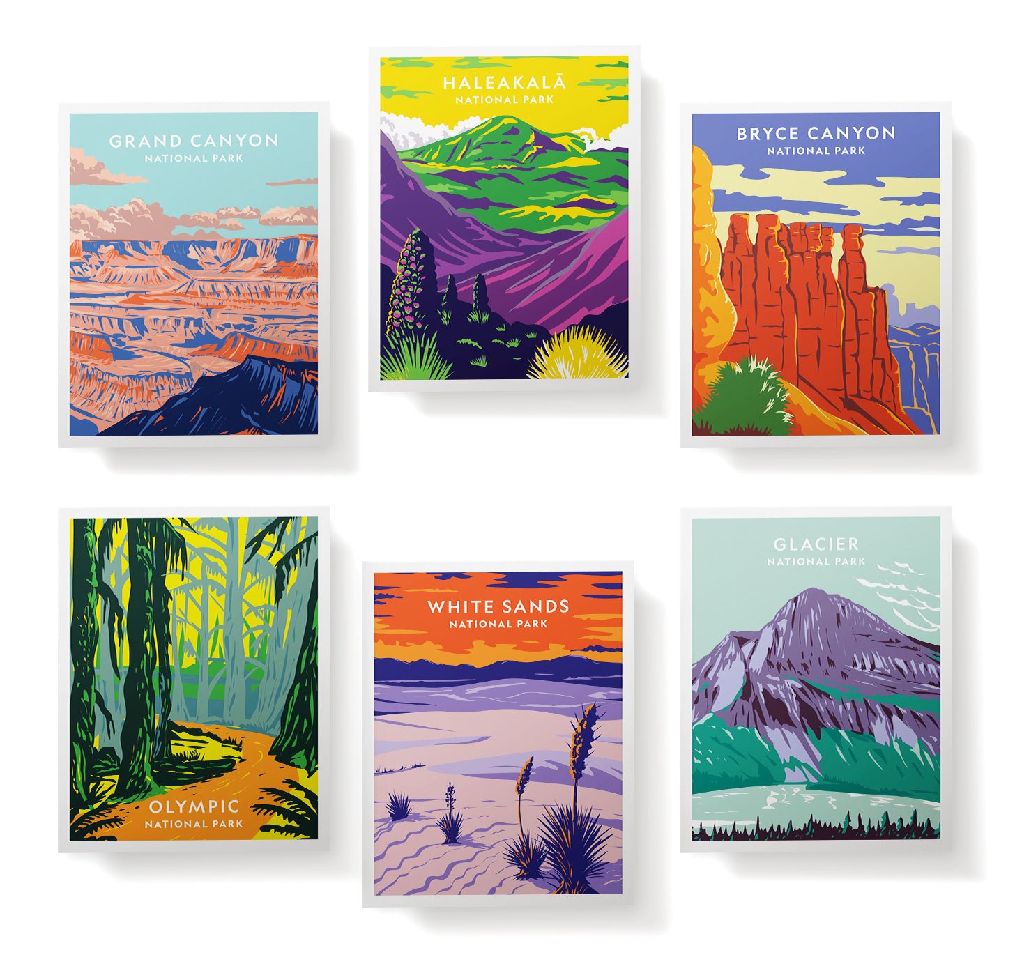 Majestic Landscapes National Park Cards with Envelopes - Set of 12