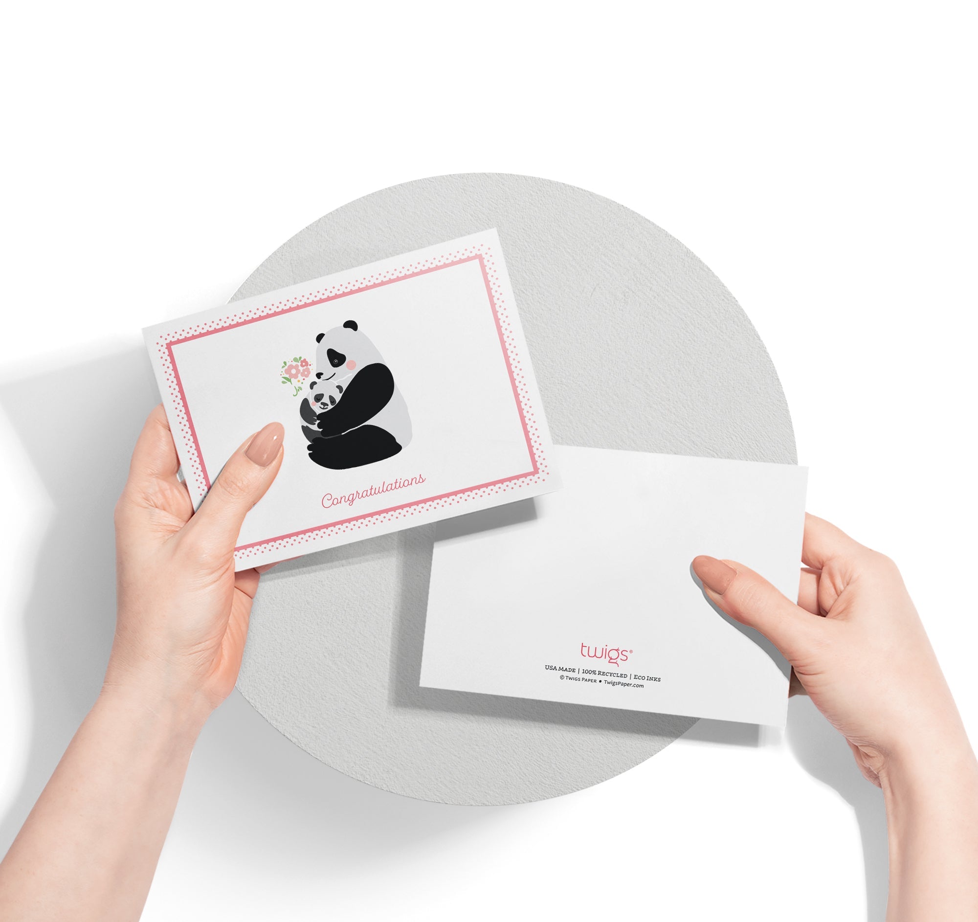 Mother & Baby Animal Congratulations Cards with Envelopes - Set of 12