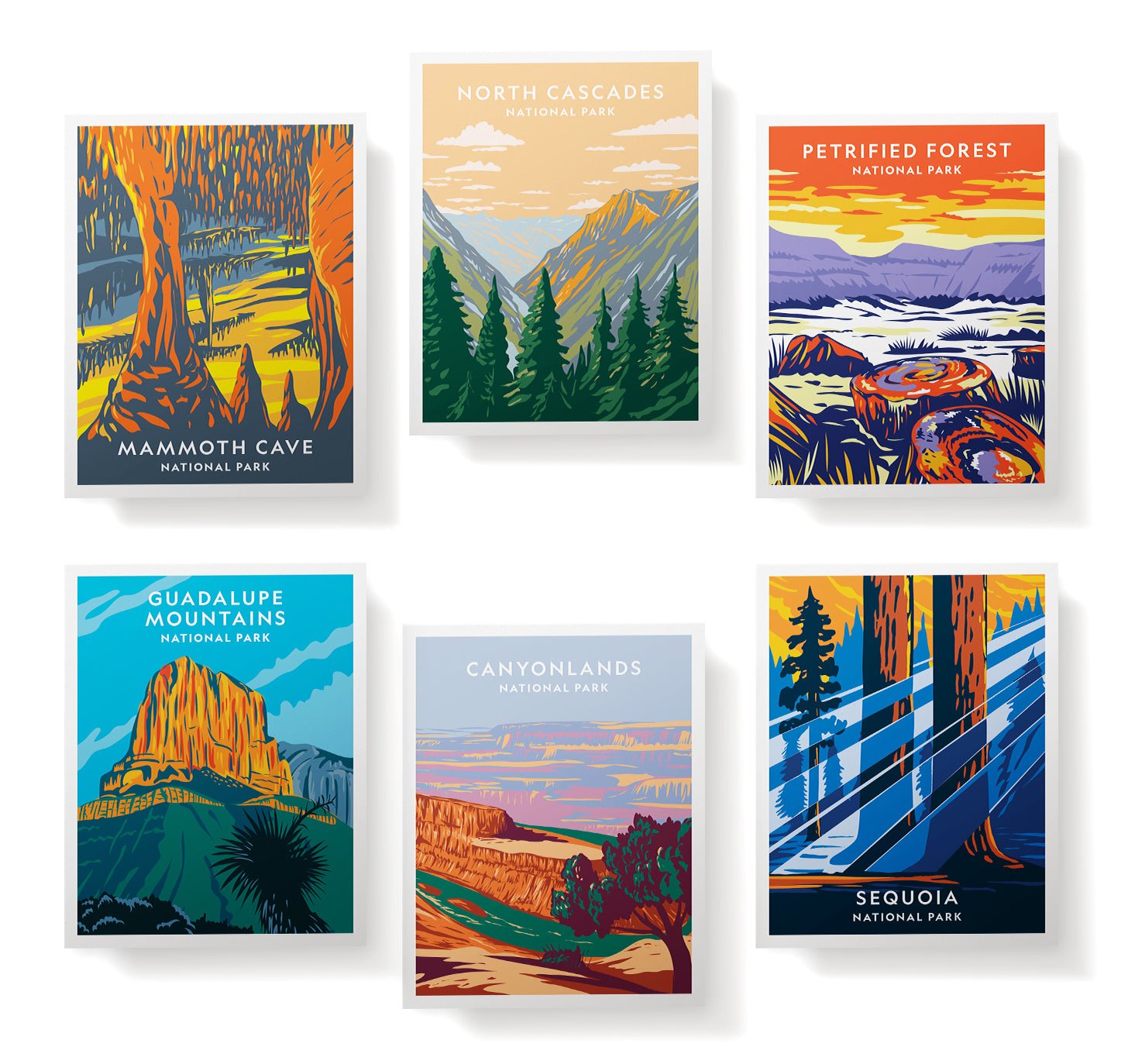 Natural Wonders National Park Cards with Envelopes - Set of 12