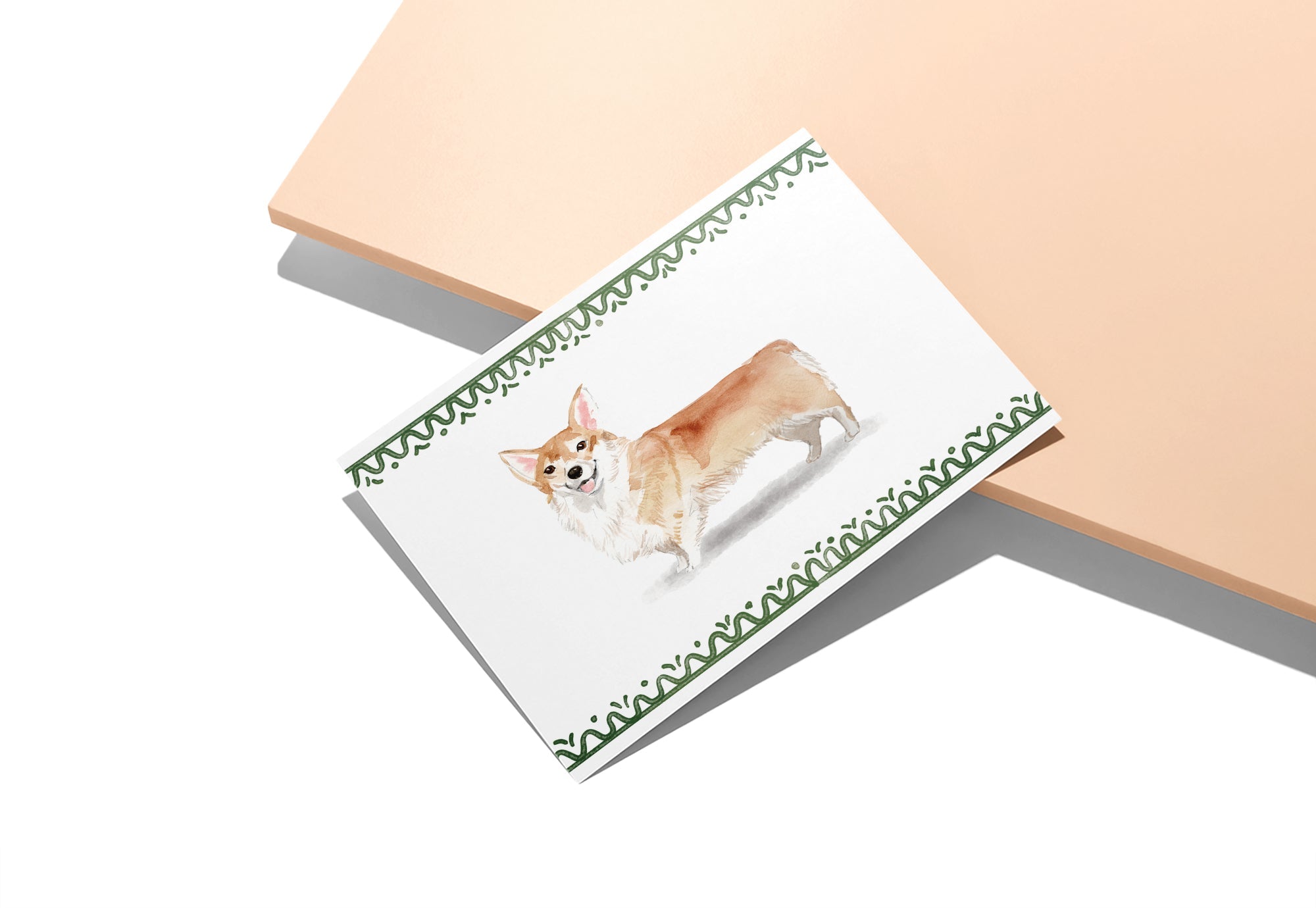 Pembroke Welsh Corgi Watercolor Dog Greeting Cards with Envelopes - Set of 12