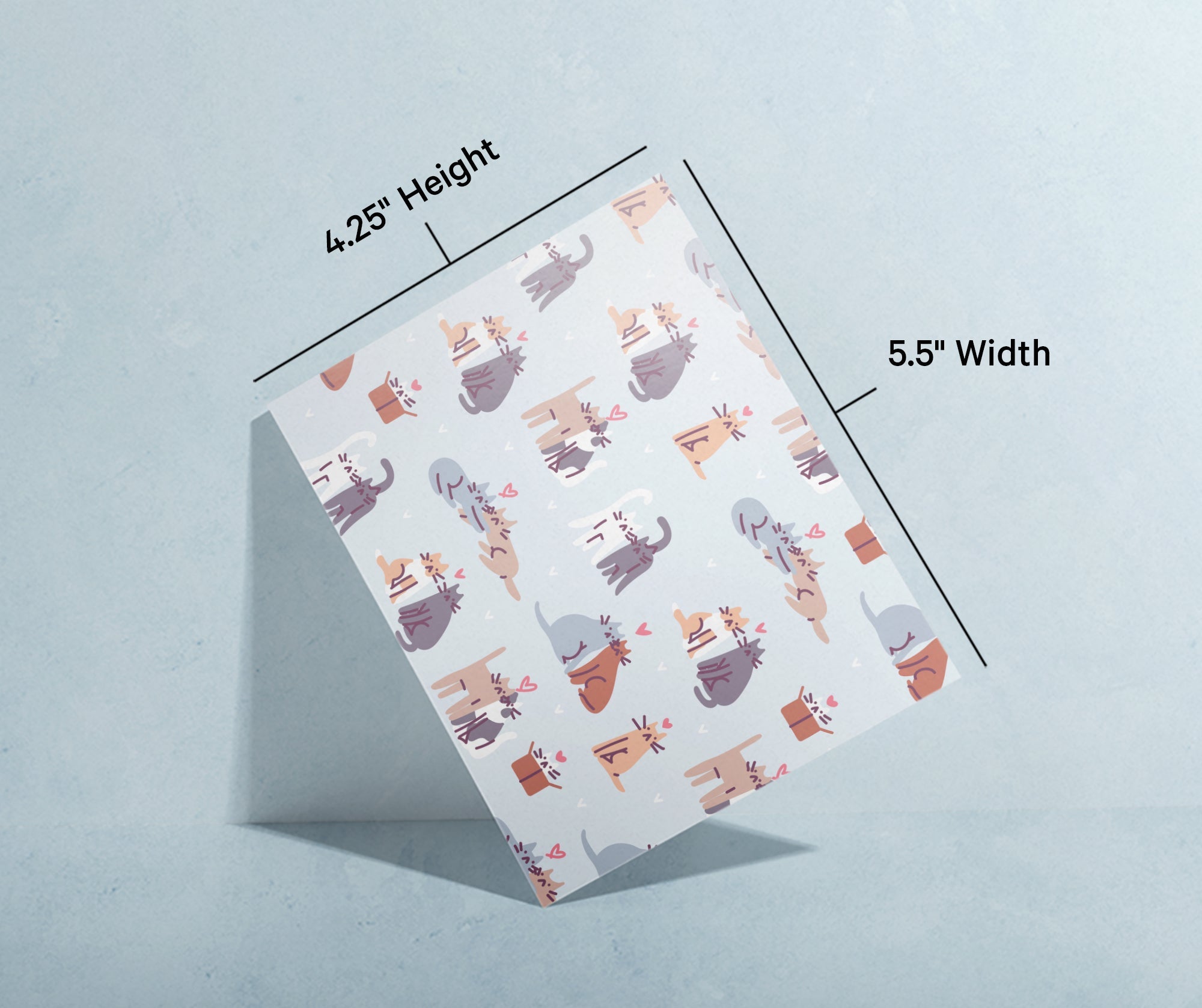 Purr-fect Patterns Cat Greeting Cards with Envelopes - Set of 12