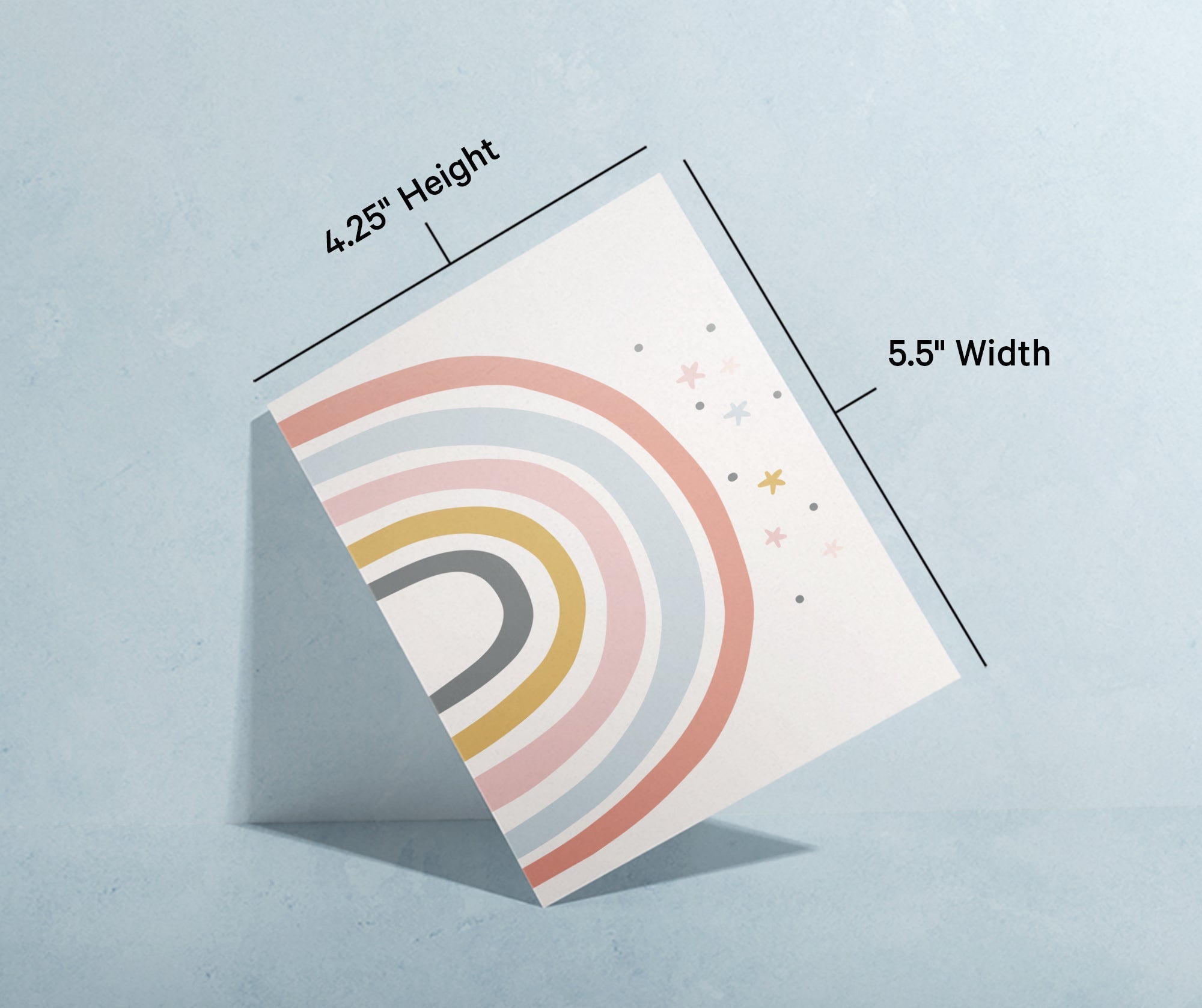 Rainbow Wishes Baby Shower Cards with Envelopes - Set of 12