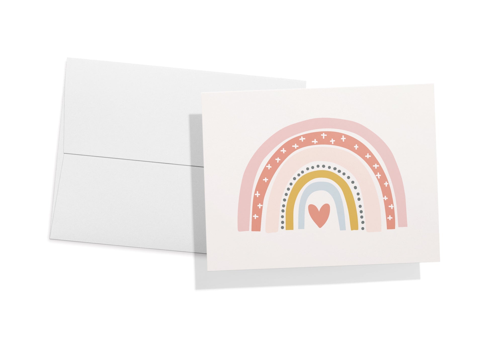 Rainbow Wishes Baby Shower Cards with Envelopes - Set of 12