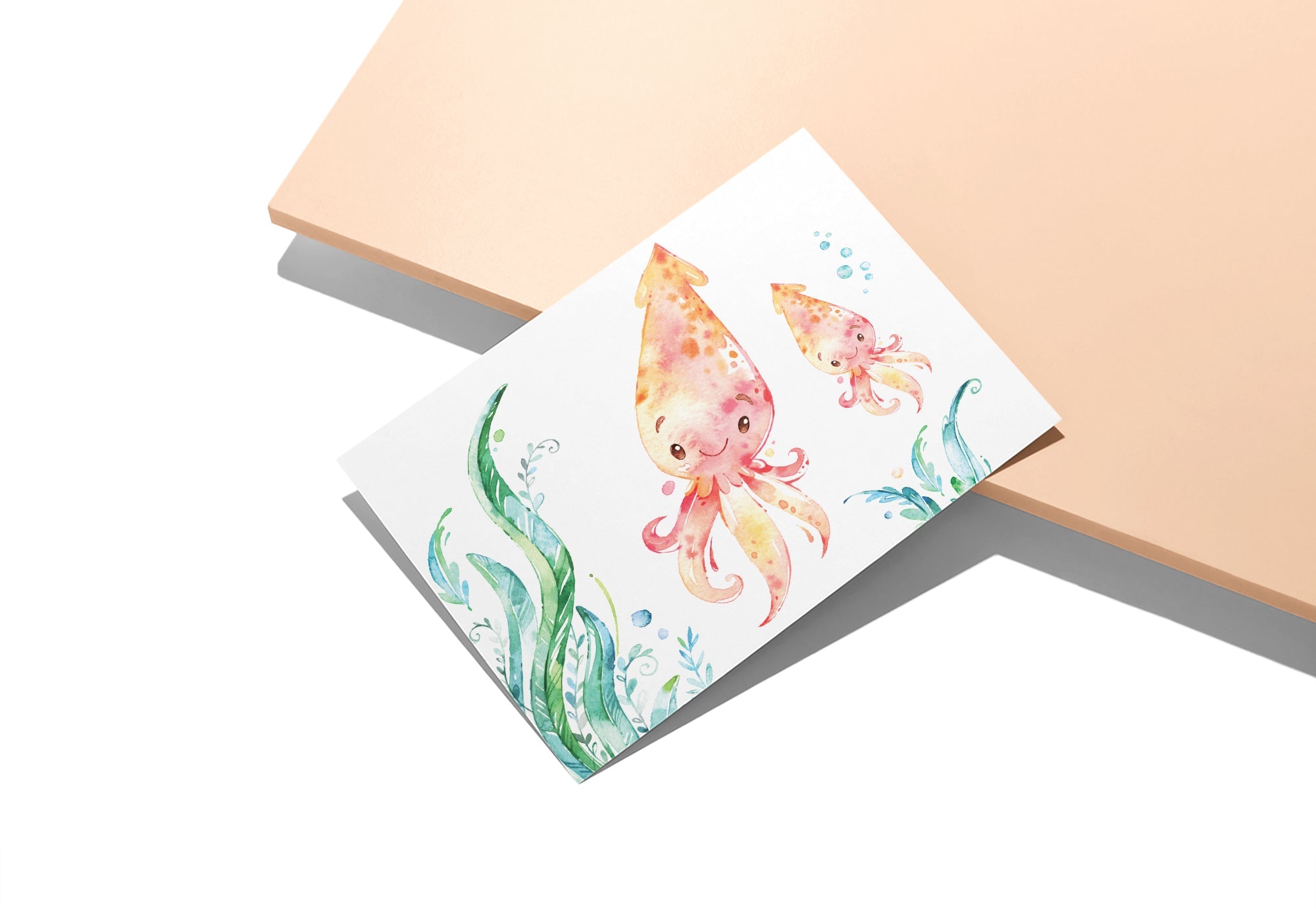 Sea Life Wonders Ocean Baby Shower Cards with Envelopes - Set of 12