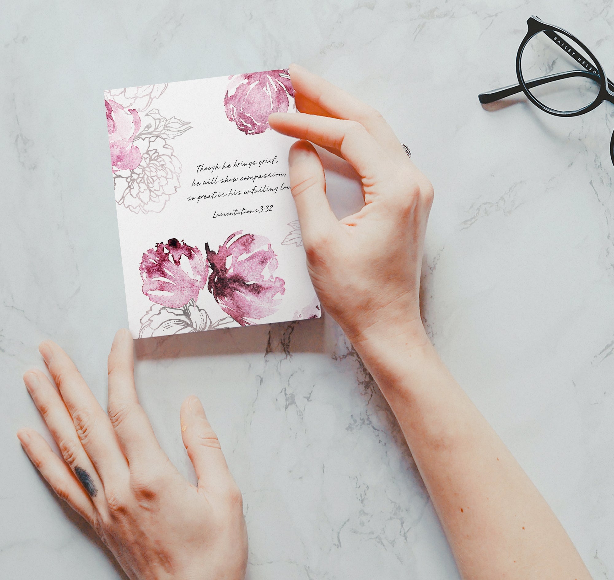 Splendor Scriptures Bible Verse Sympathy Cards with Envelopes - Set of 12