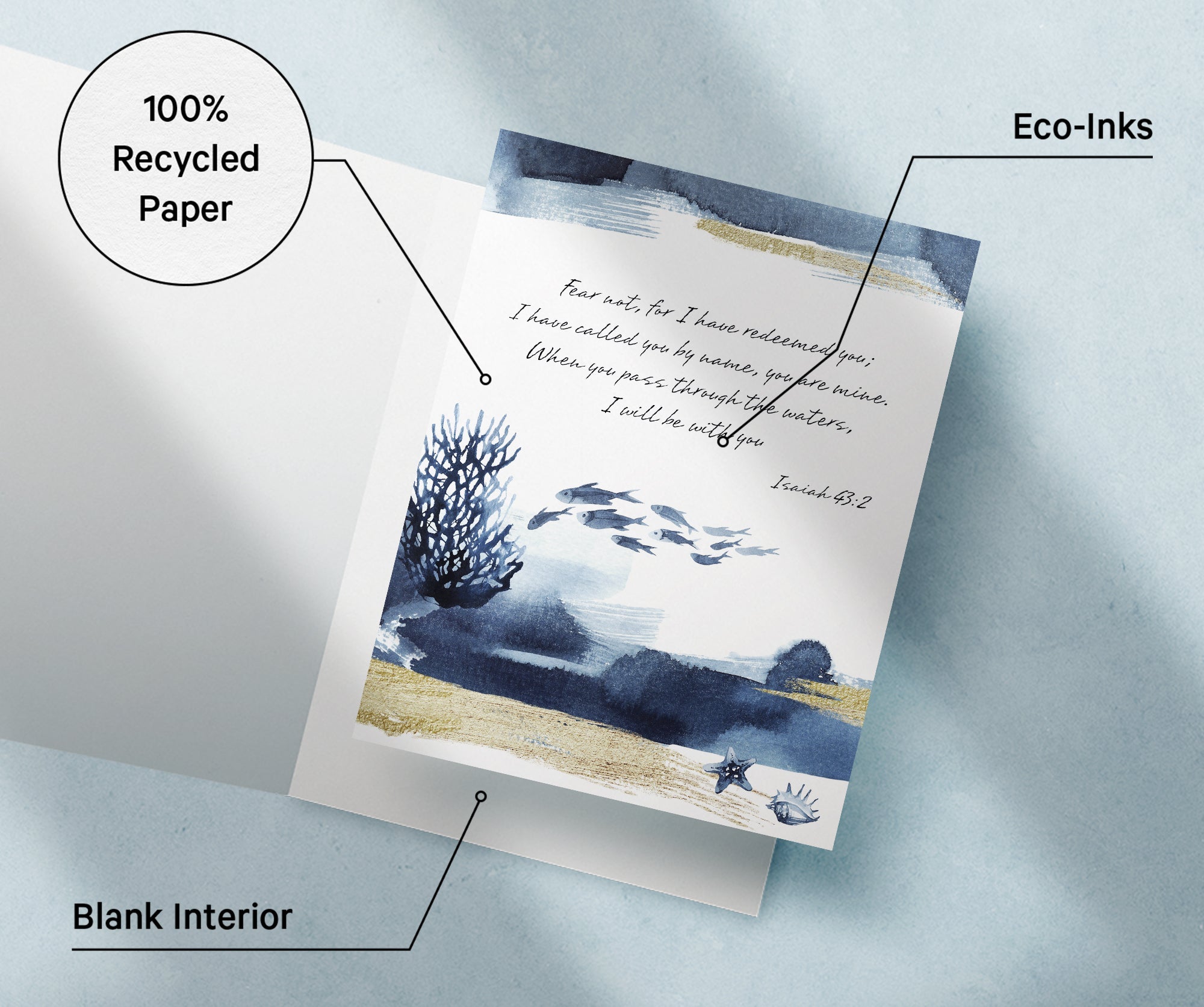 Splendor Scriptures Bible Verse Sympathy Cards with Envelopes - Set of 12