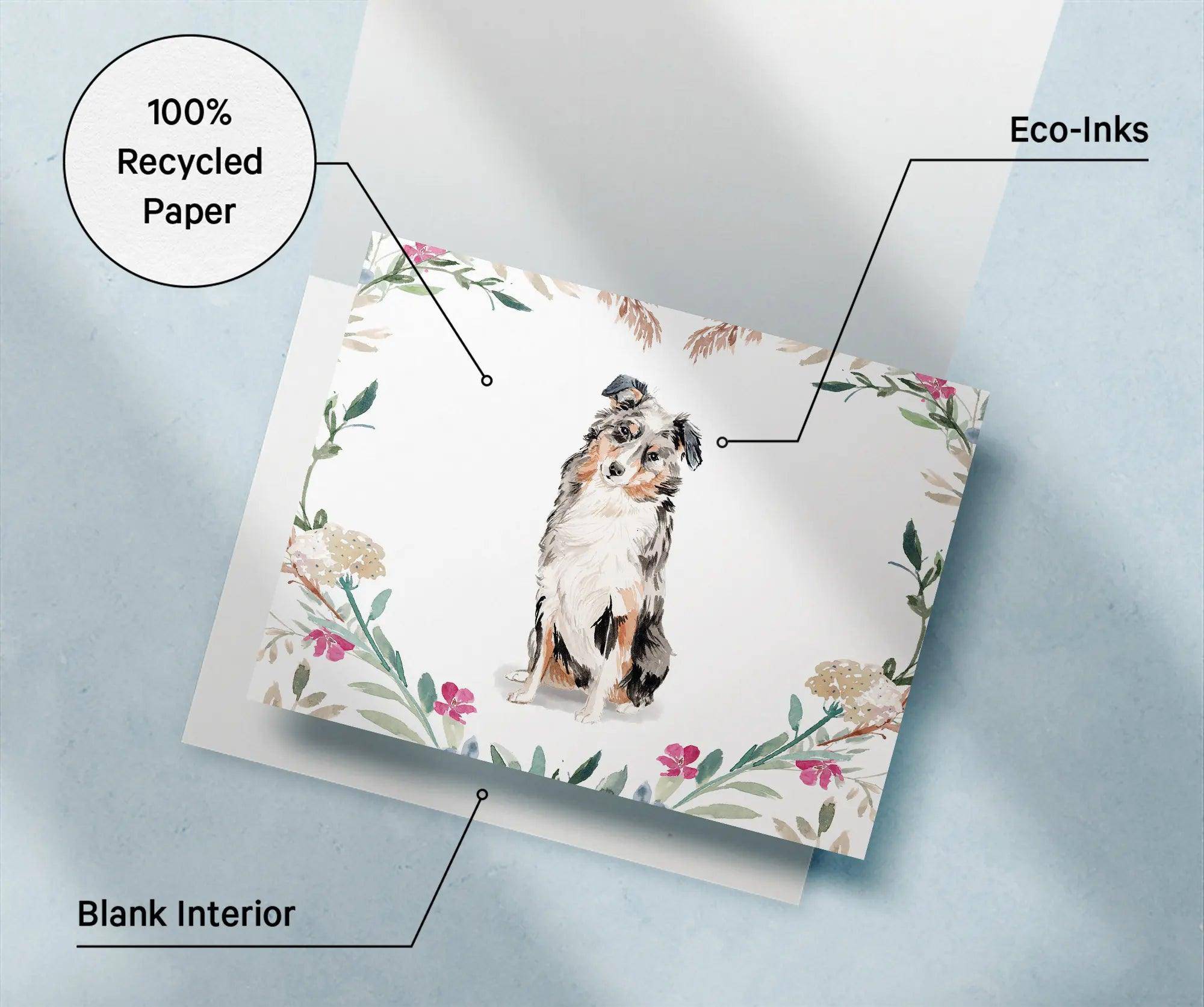 Australian Shepherd - Twigs Paper